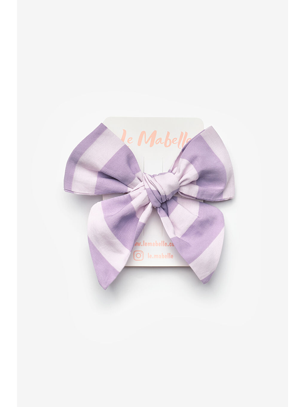 Lila  Çizgi Desenli Kız Çocuk Klips Toka