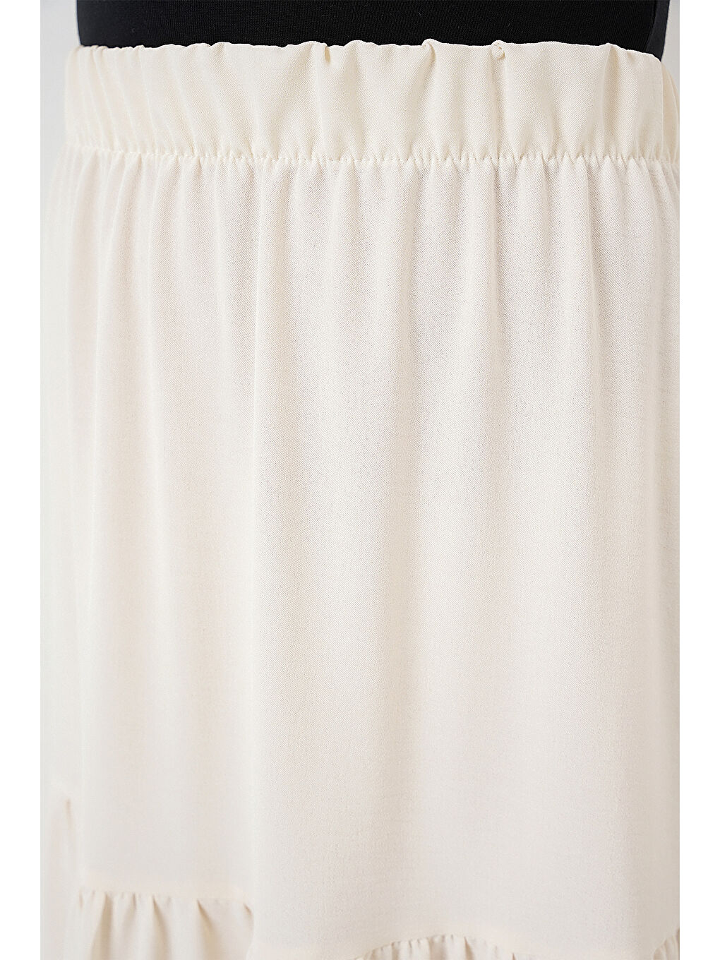 Ekru Kadın Ayrobin Uzun Etek 8048 - Krem-4