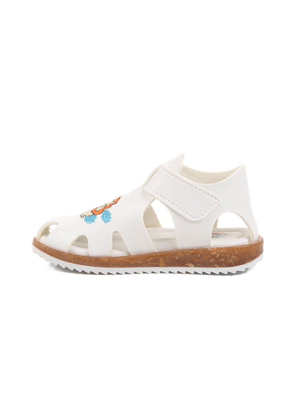Beyaz Cırtlı Hafif Unisex Çocuk Sandalet 17373 B-1