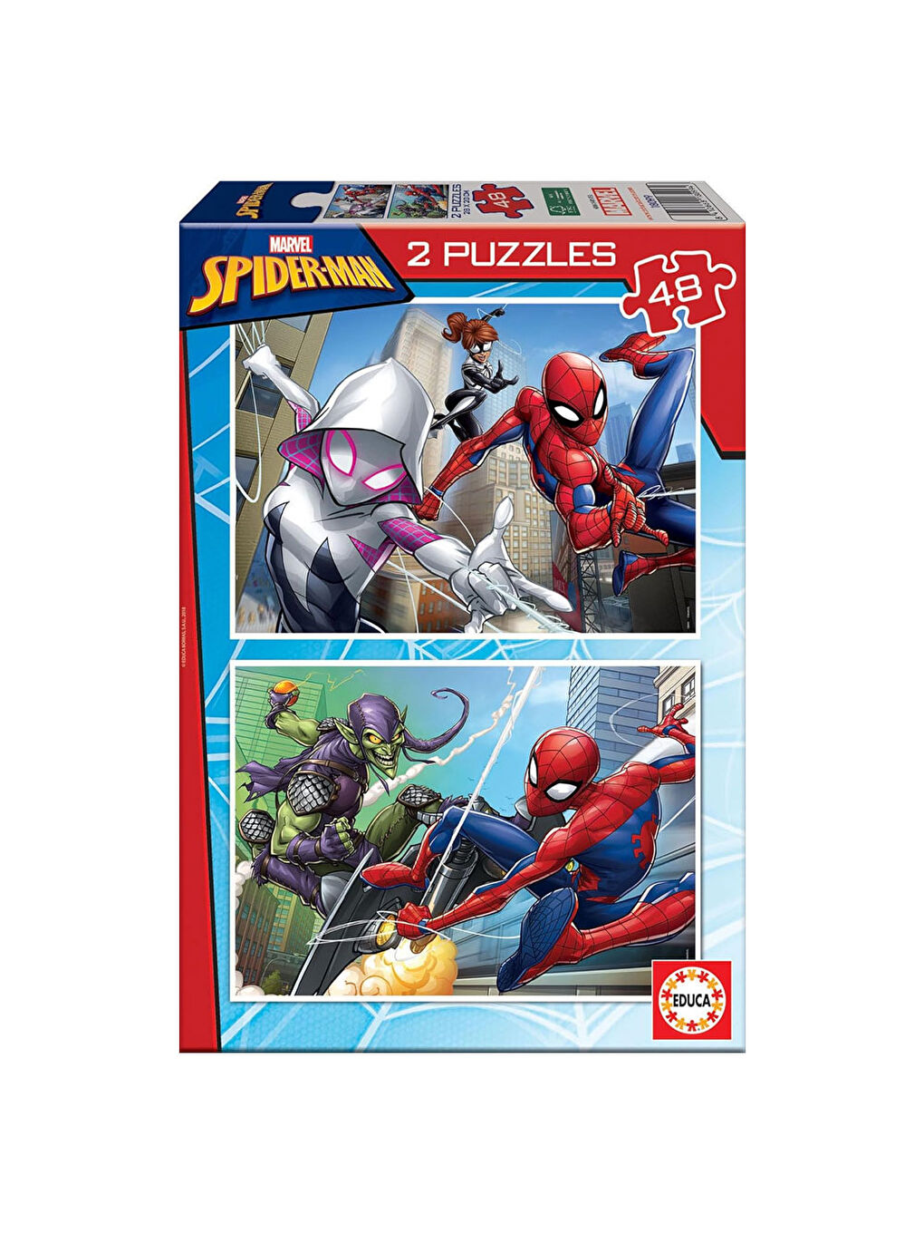Çocuk Puzzle 2x48 Parça Spiderman 18099