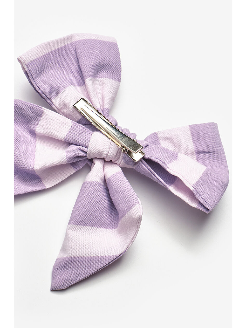 Lila  Çizgi Desenli Kız Çocuk Klips Toka-2