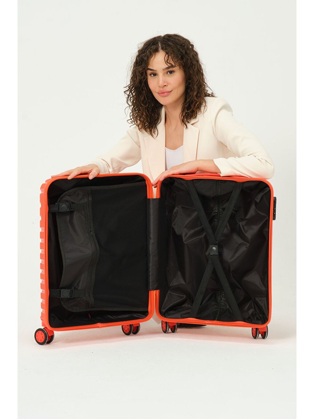 Kabin Boy Turuncu PP Valiz-5