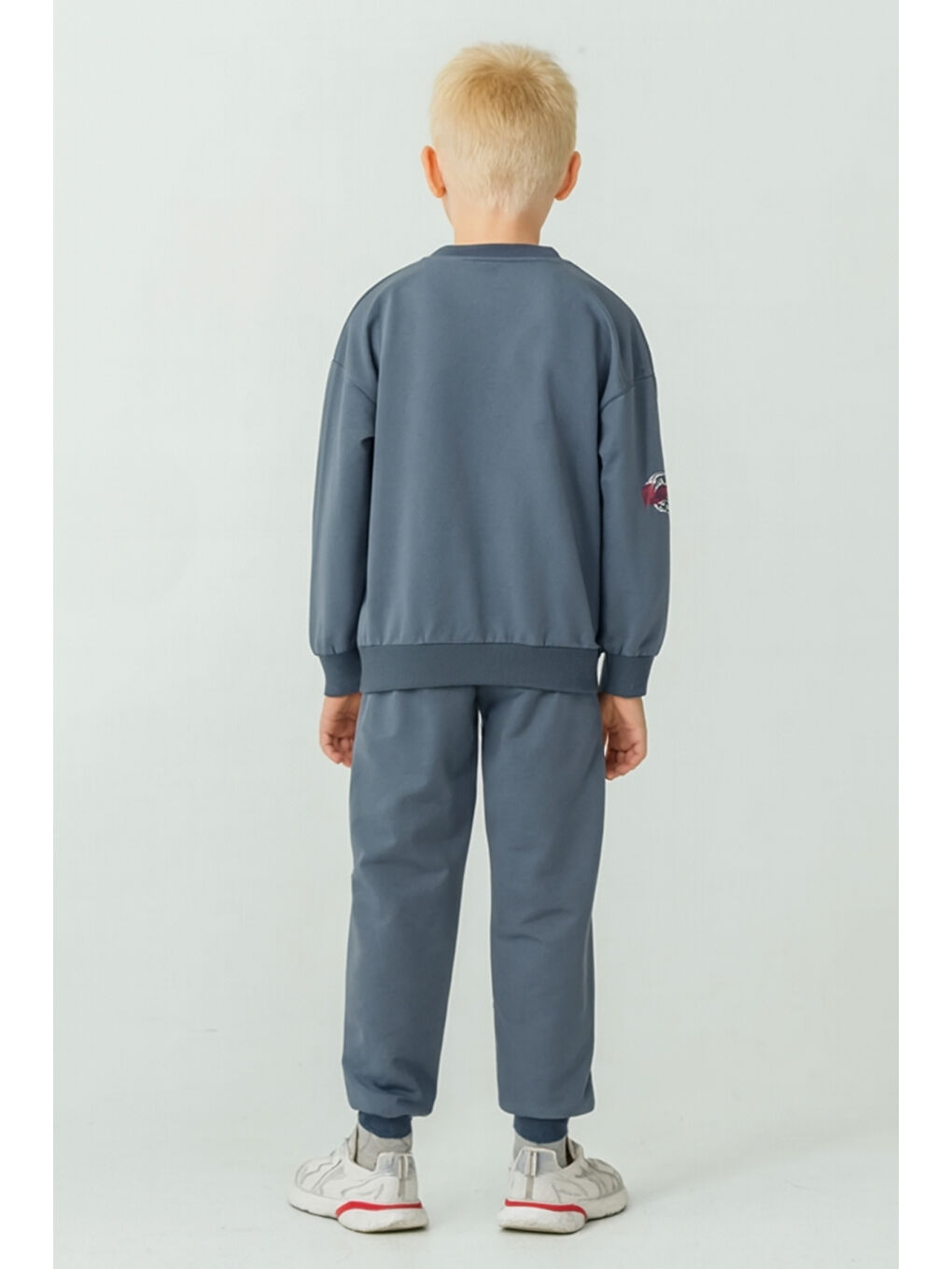 Mavi Erkek Çocuk Varsity Baskılı Alt Üst Eşofman Takımı Ak7959-4