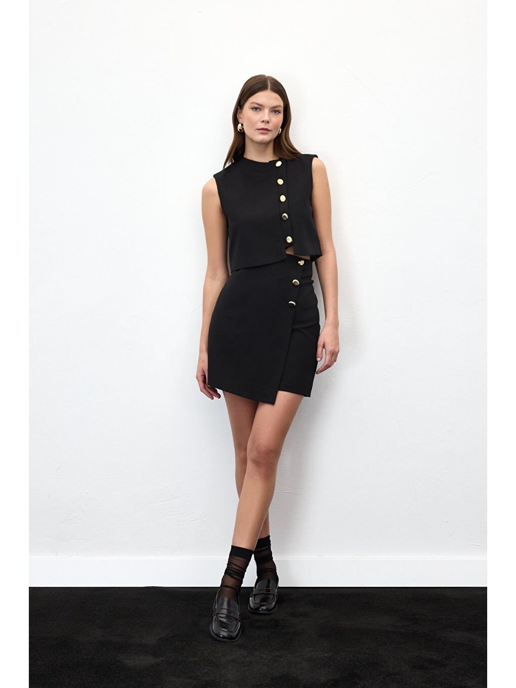 Lucy Mini Etek - Siyah-3