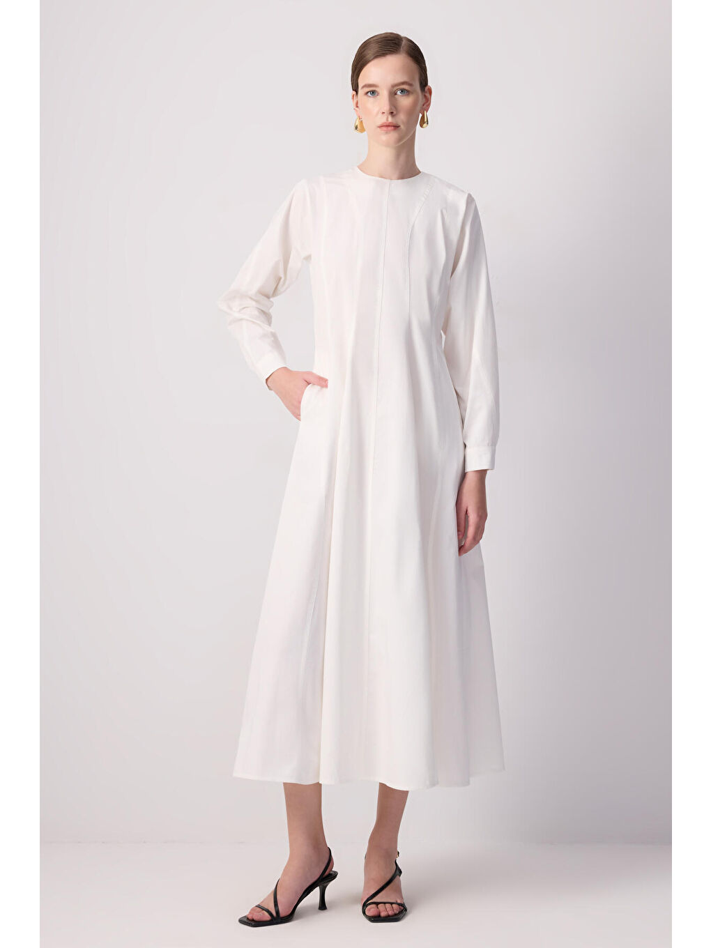 Ekru A Kesim Elbise