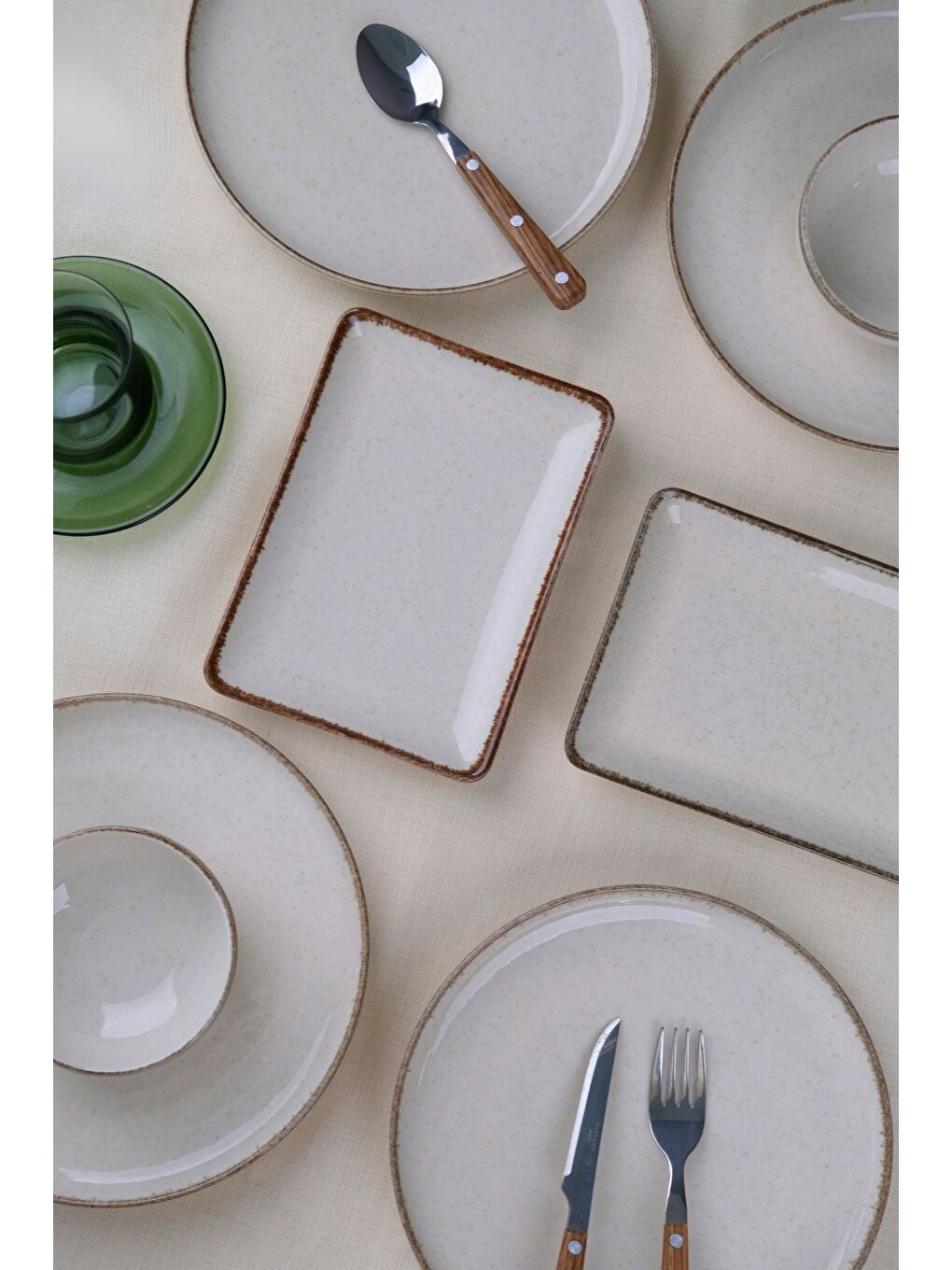 Karışık Moderna Kahvaltı Takımı Tarçın 8 Parça 4 Kişilik