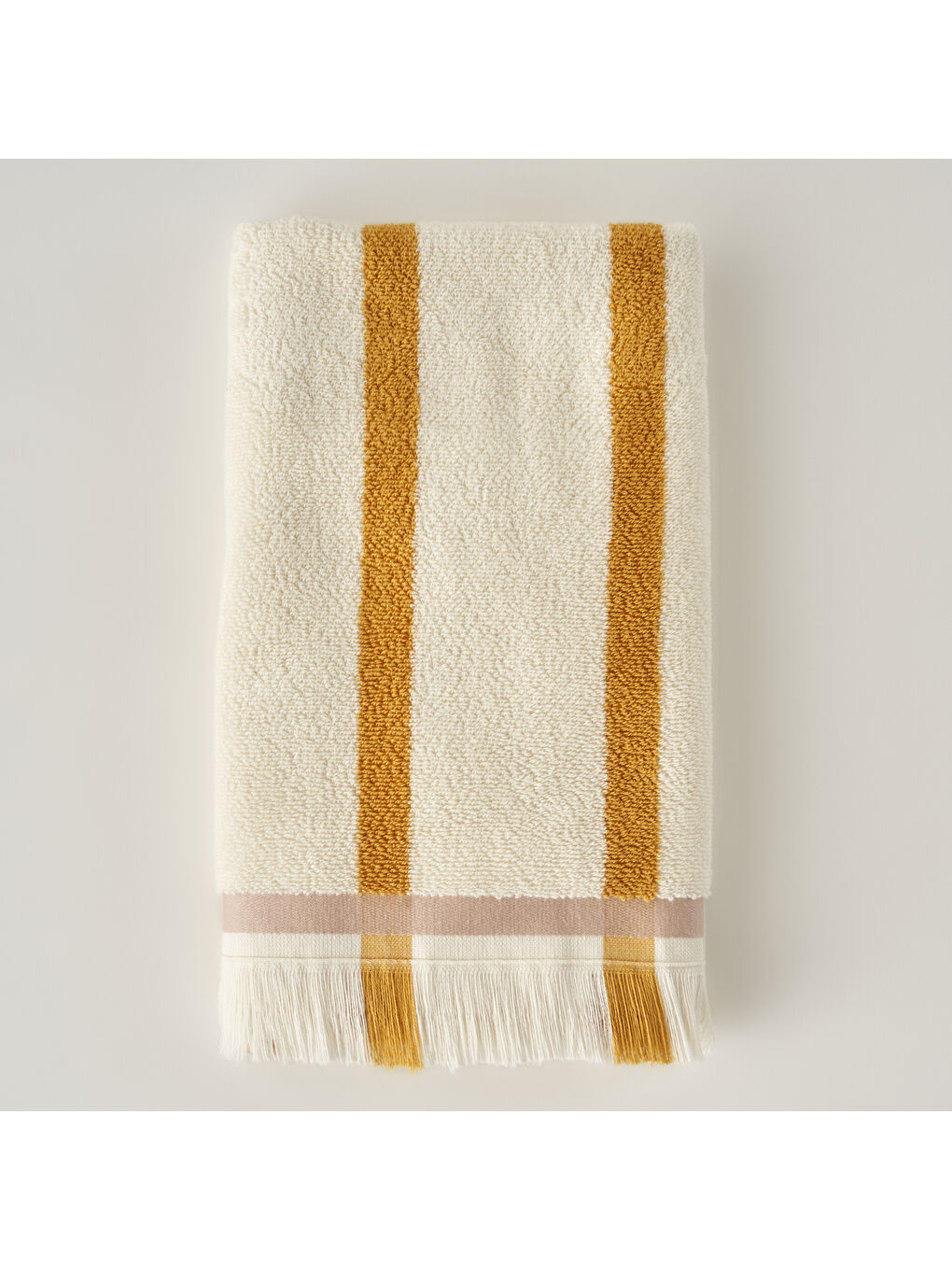 Kahverengi %100 Pamuk Ella El Havlusu Hardal (30x50 cm)