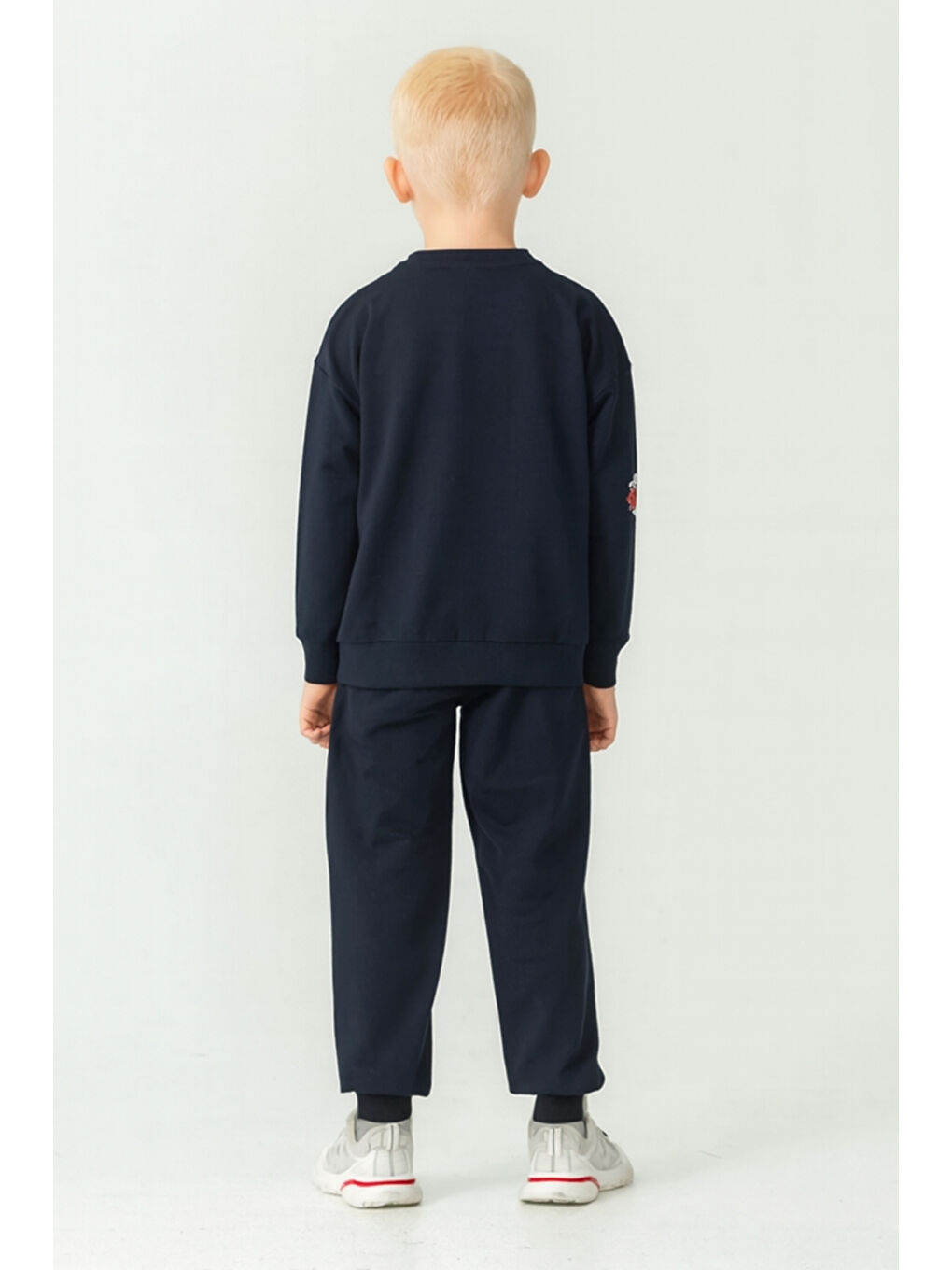 Lacivert Erkek Çocuk Varsity Baskılı Alt Üst Eşofman Takımı Ak7959-4