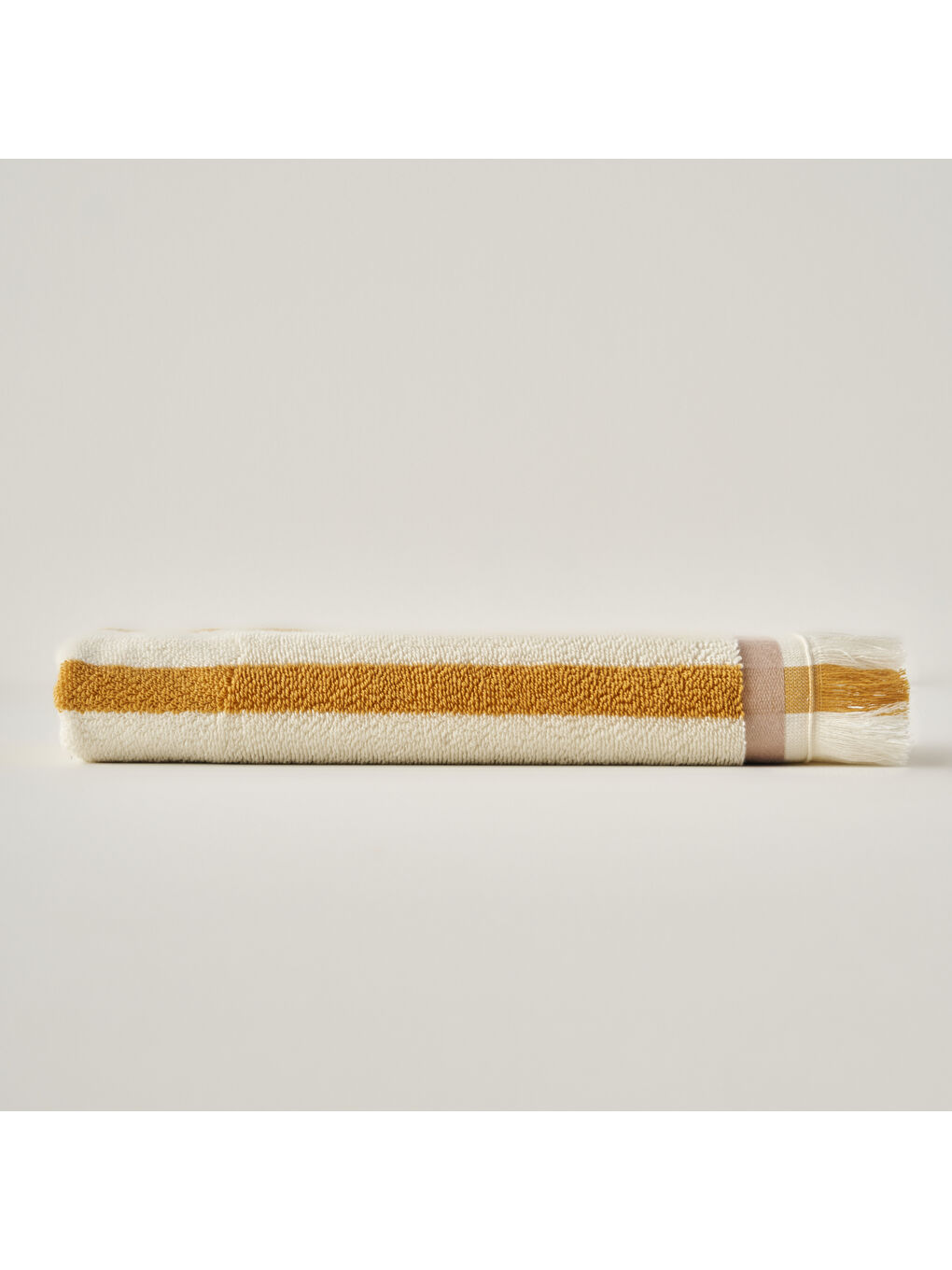 Kahverengi %100 Pamuk Ella El Havlusu Hardal (30x50 cm)-2