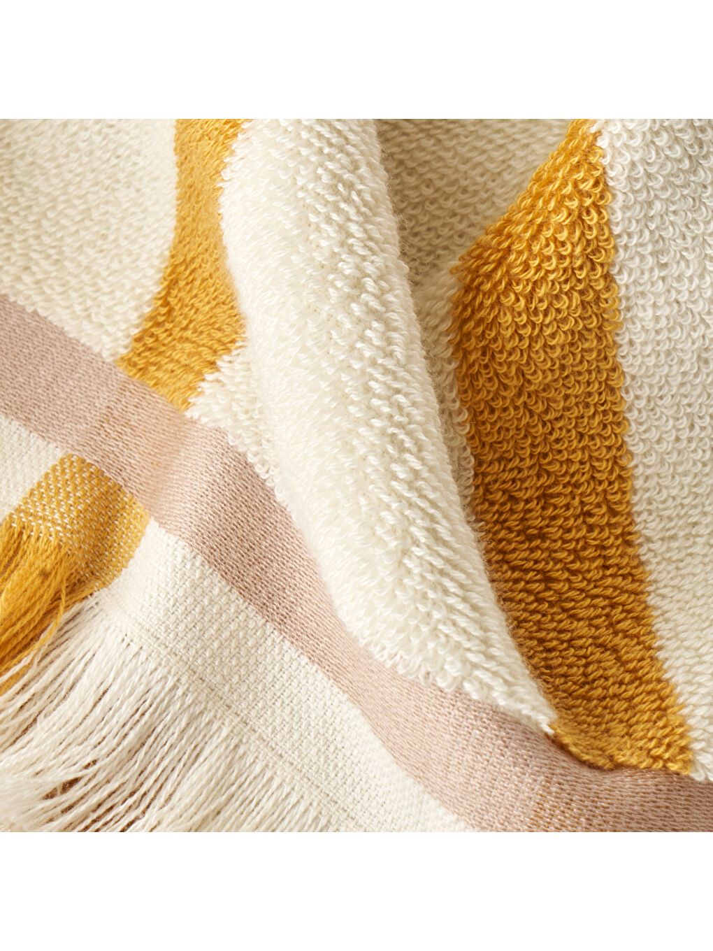 Kahverengi %100 Pamuk Ella Yüz Havlusu Hardal (50x90 cm)-1