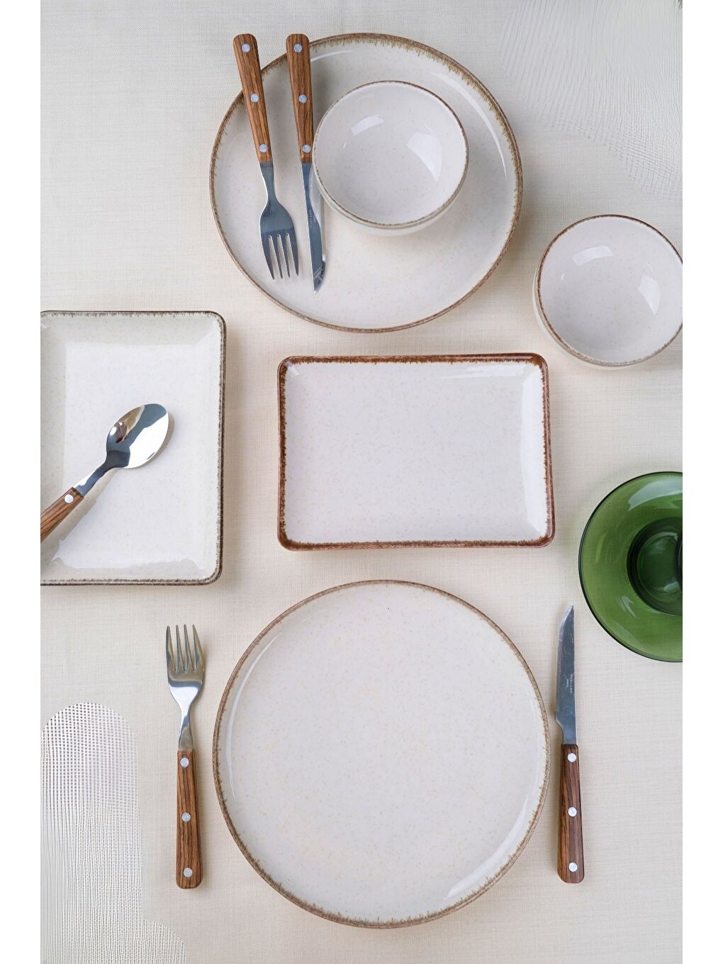 Karışık Moderna Kahvaltı Takımı Tarçın 6 Parça 2 Kişilik