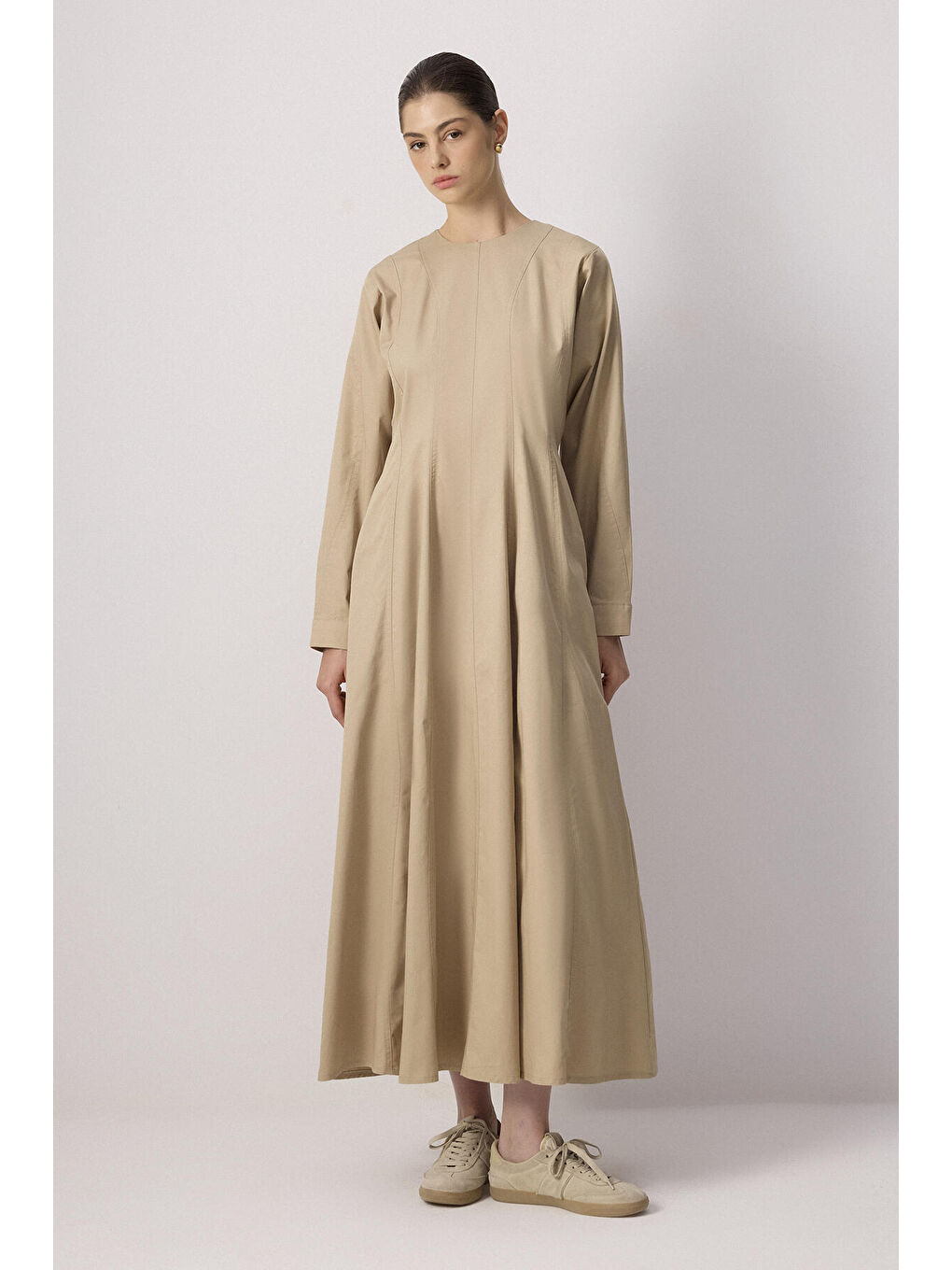 Bej A Kesim Elbise