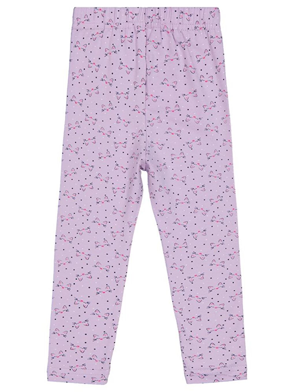Girls Kedi Baskılı 6-9 Yaş Tayt - Lila 9-10 Yaş