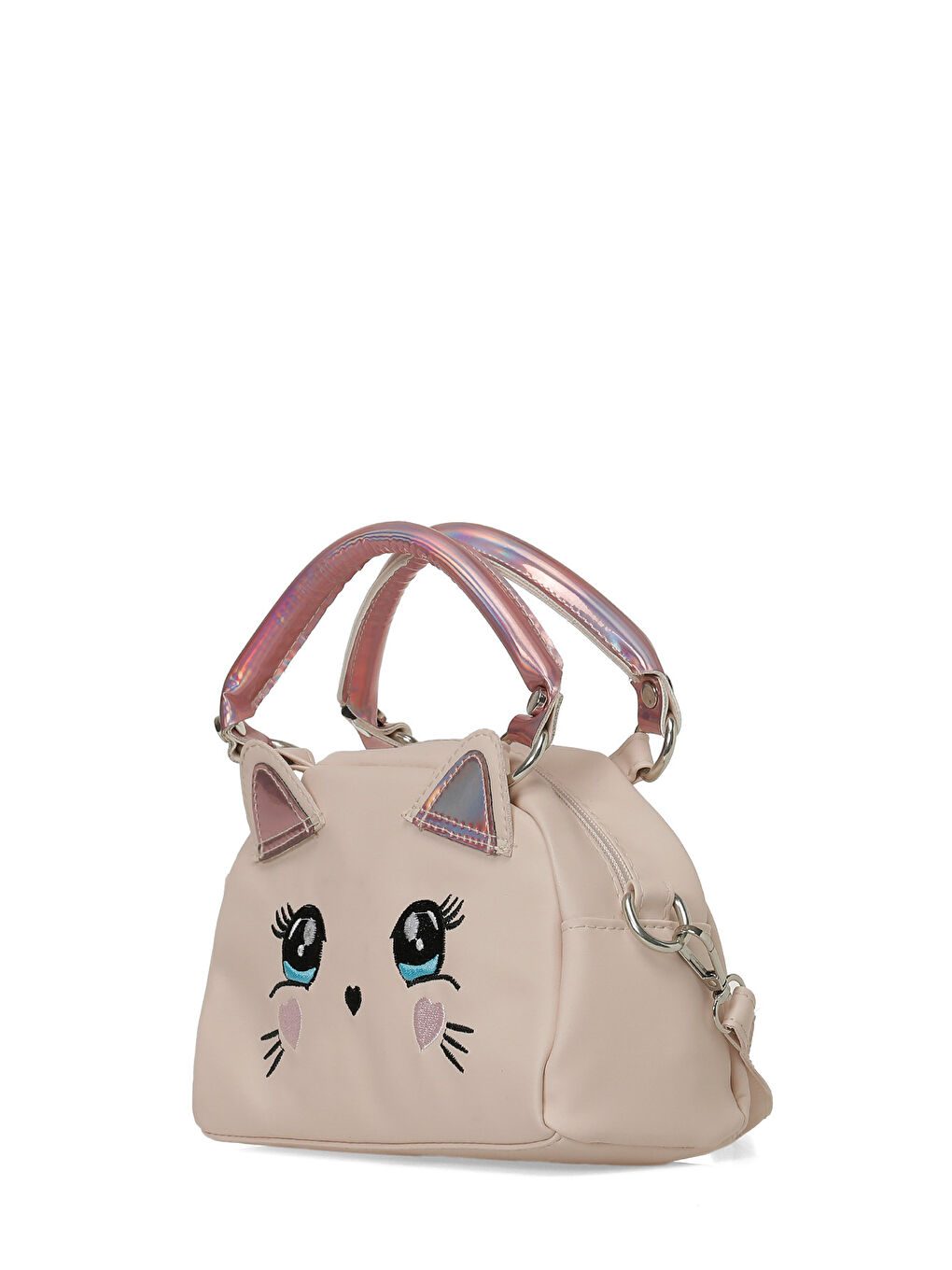 PINK KEDI EL 6FX Pembe Kız Çocuk El Çantası-1
