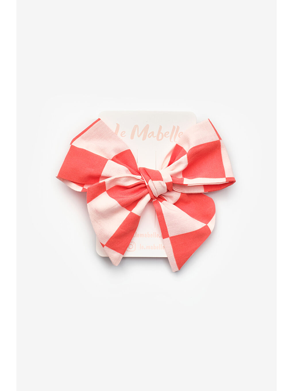 Kırmızı Dama Desenli Kız Çocuk Klips Toka