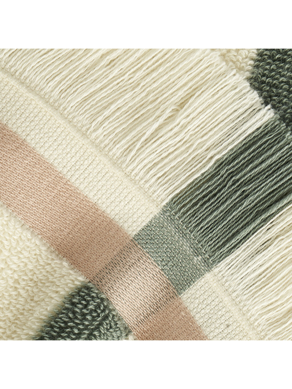 %100 Pamuk Ella Yüz Havlusu Yeşil (50x90 cm)-1