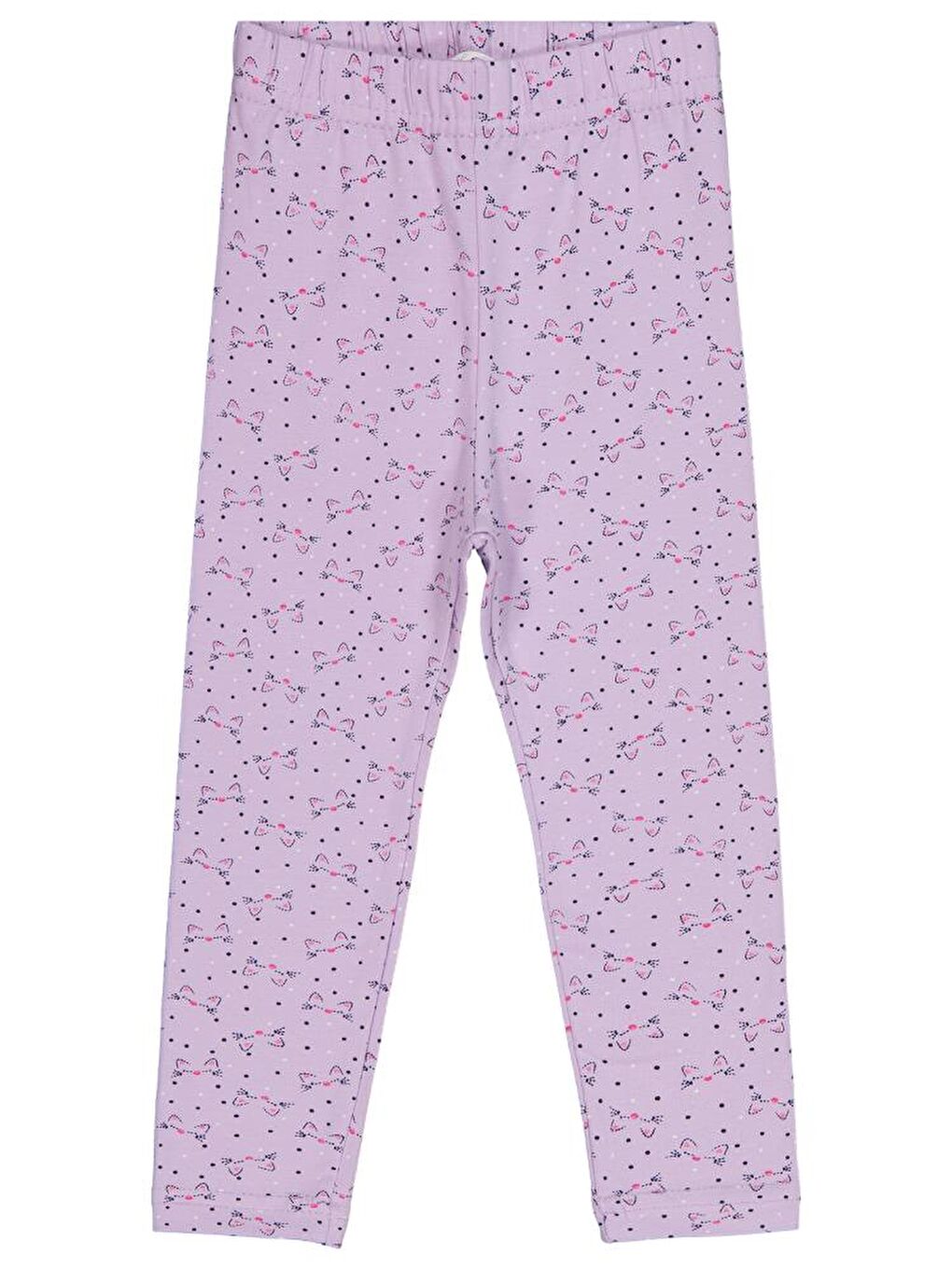 Girls Kedi Baskılı 6-9 Yaş Tayt - Lila 9-10 Yaş-1
