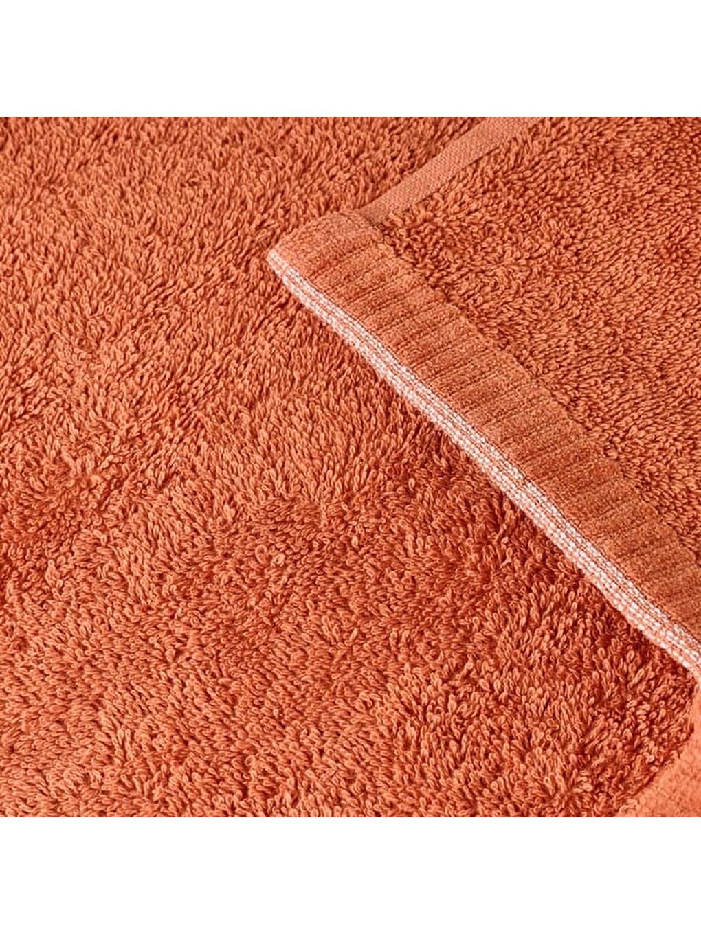 Kahverengi Soft Linen El Havlusu - Kiremit - 30x50 cm-1