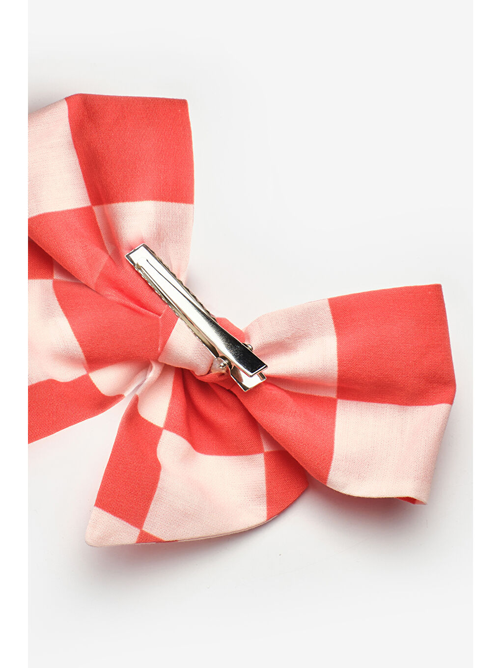 Kırmızı Dama Desenli Kız Çocuk Klips Toka-2