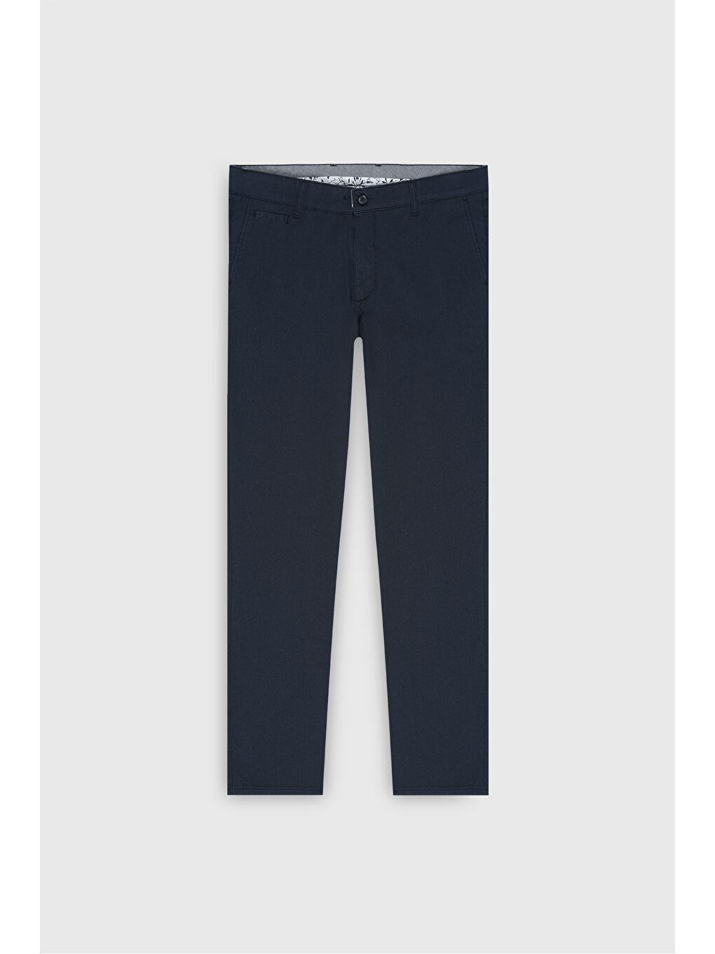Erkek Lacivert Comfort Fit Rahat Kesim Pamuklu Esnek Armürlü Yan Cep Pantolon
