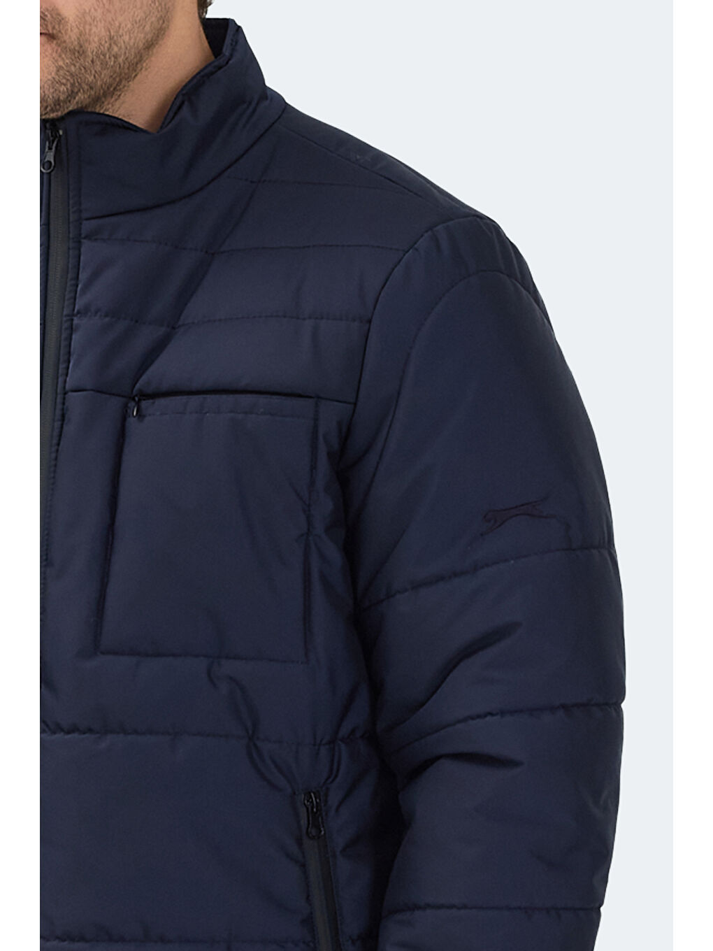 BALDWING Erkek Dik Yaka Fermuarlı Lacivert Mont & Kaban-2