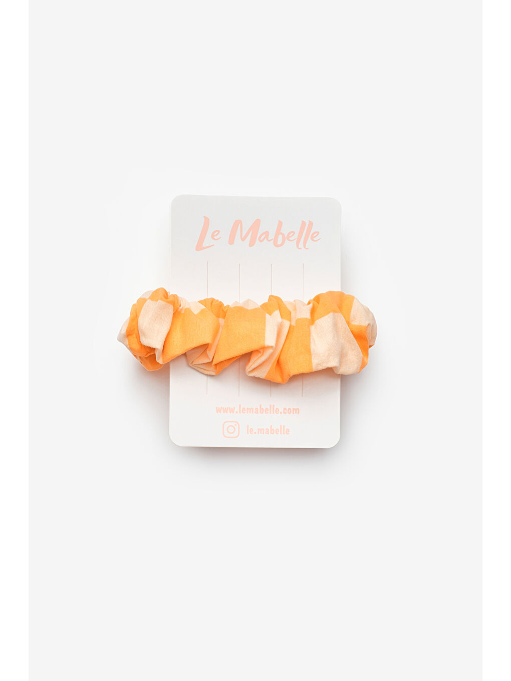 Turuncu Dama Desenli Kız Çocuk Lastik Toka