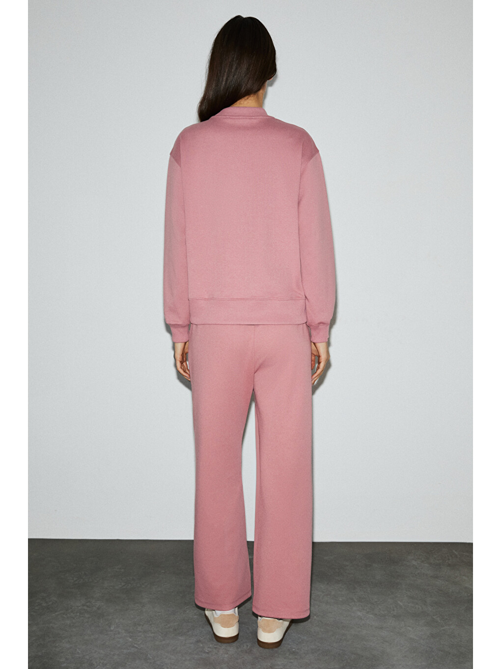 Doue Kadın Yumuşak Ve Esnek Kumaşlı Regular Fit Pembe Eşofman Takımı-5
