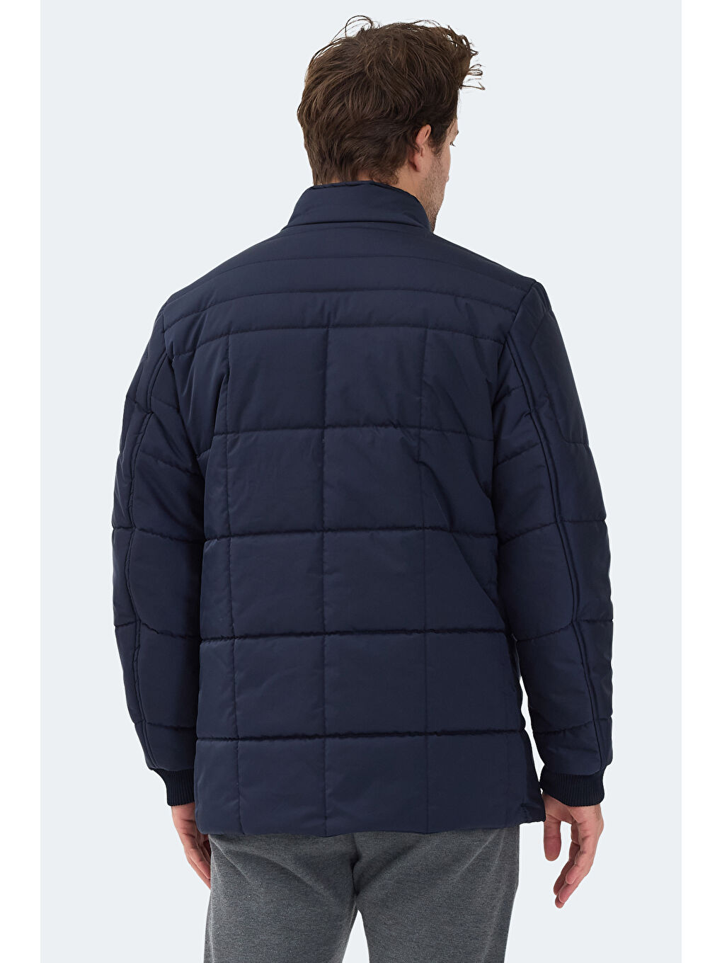 BALDWING Erkek Dik Yaka Fermuarlı Lacivert Mont & Kaban-3