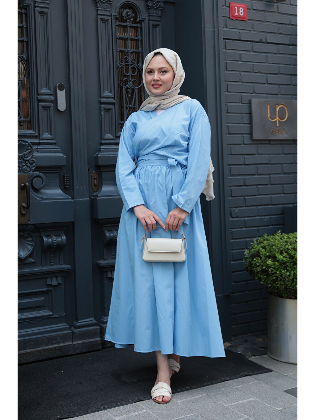 Kadın Bolero Görünümlü İkili Takım Mavi-2