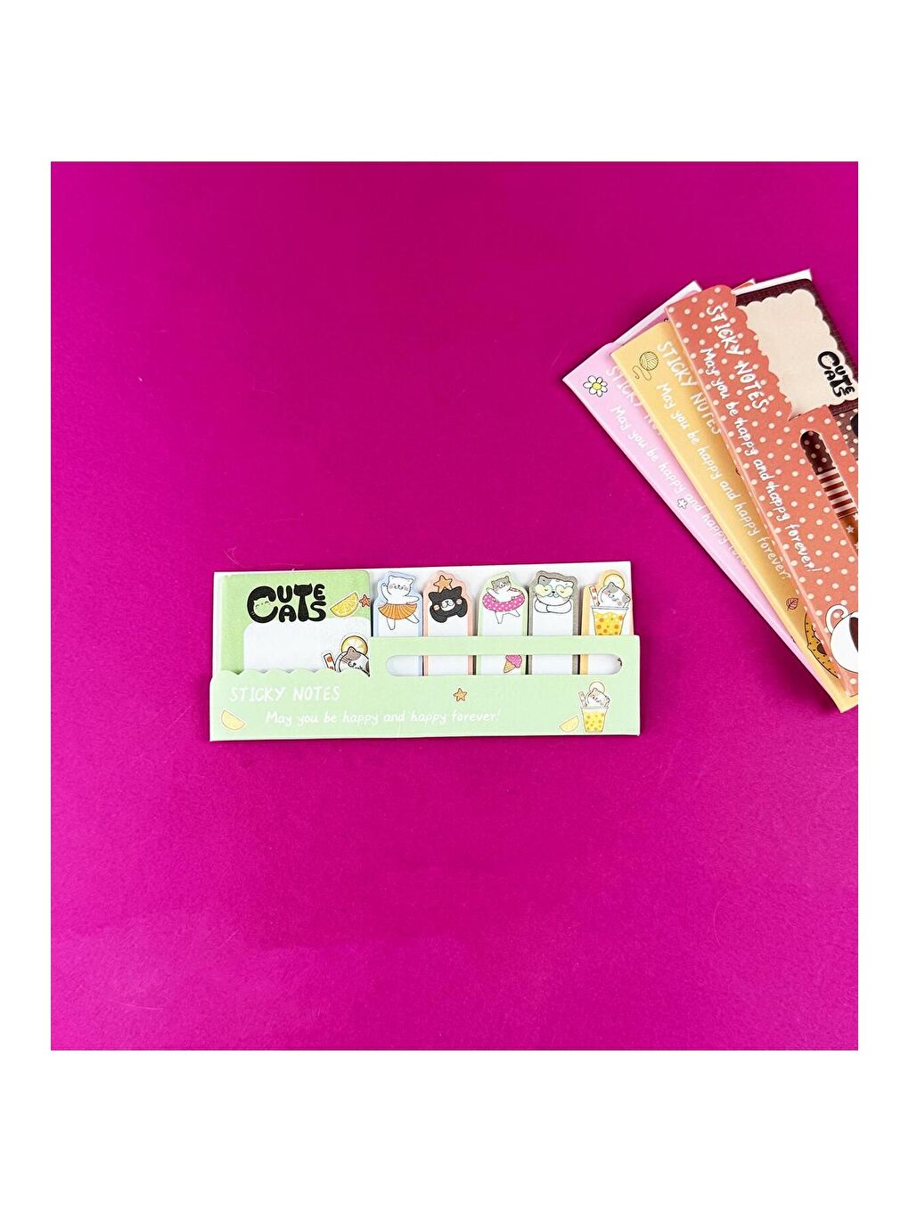 Kedi Tasarımlı Post it-2