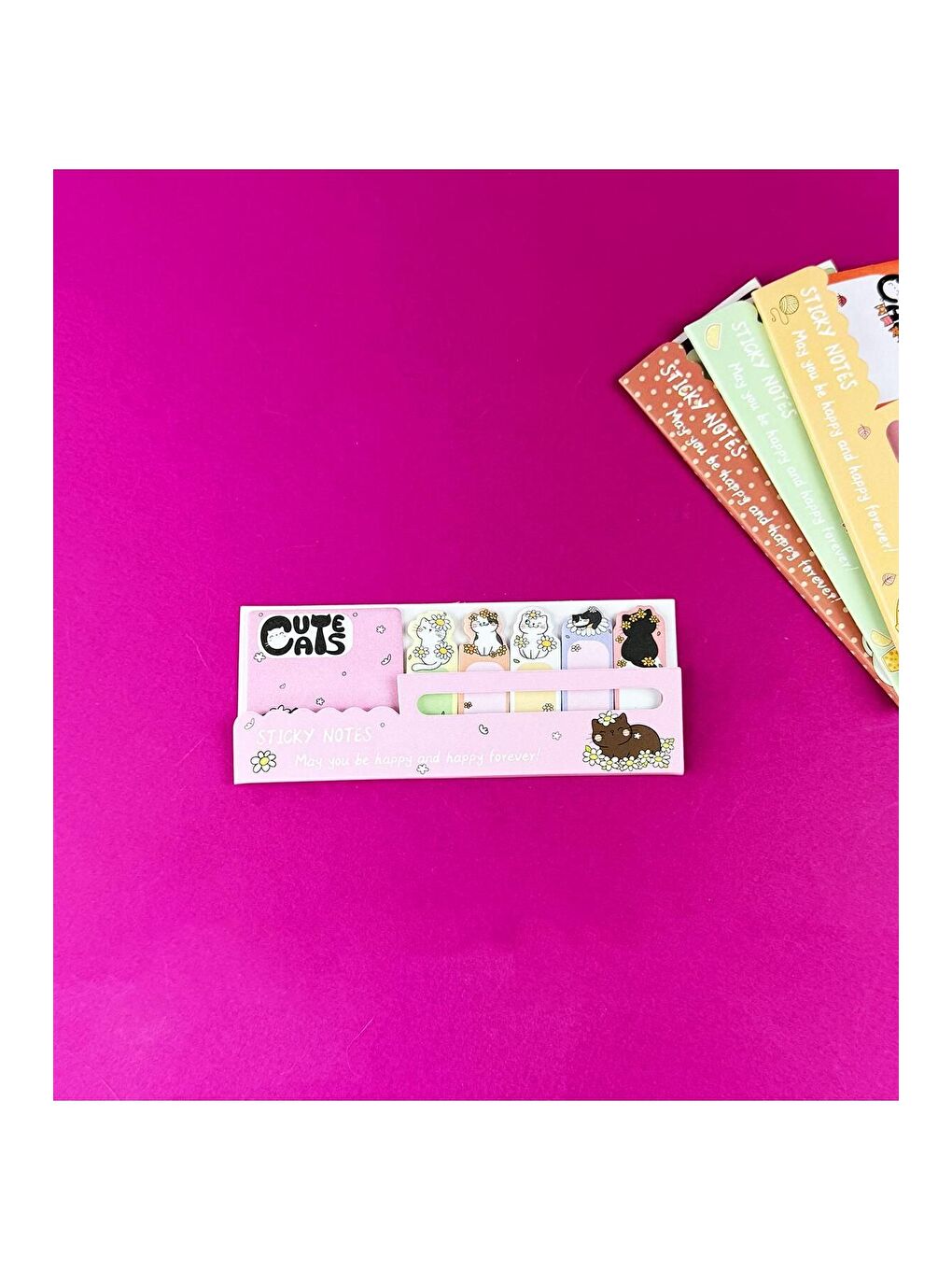 Kedi Tasarımlı Post it-3