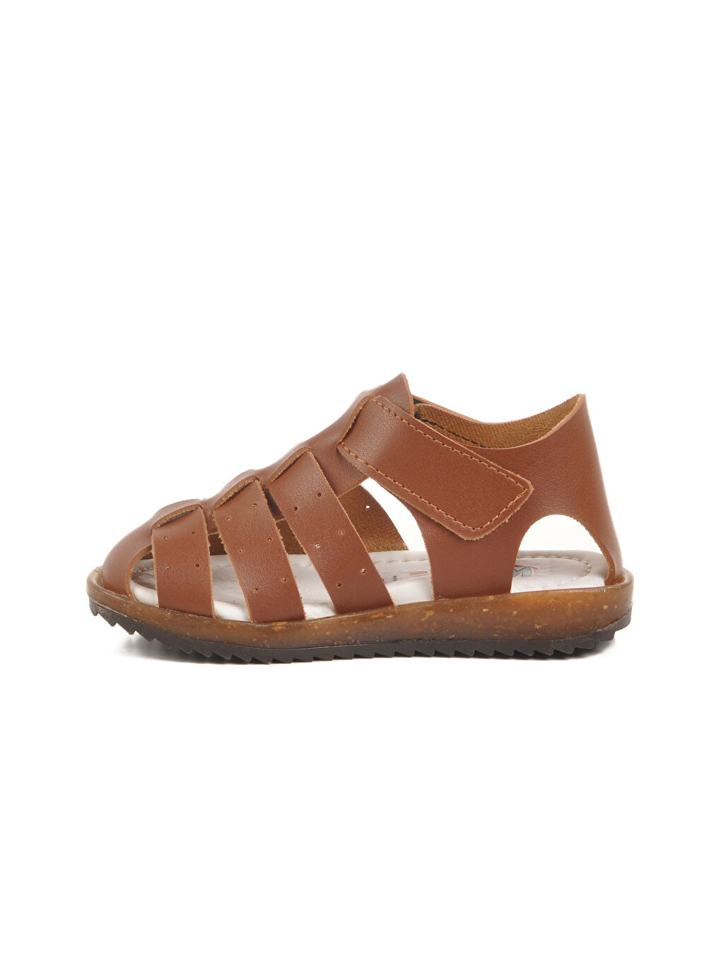 Kahverengi Taba Cırtlı Hafif Unisex Çocuk Sandalet 17370 B-1