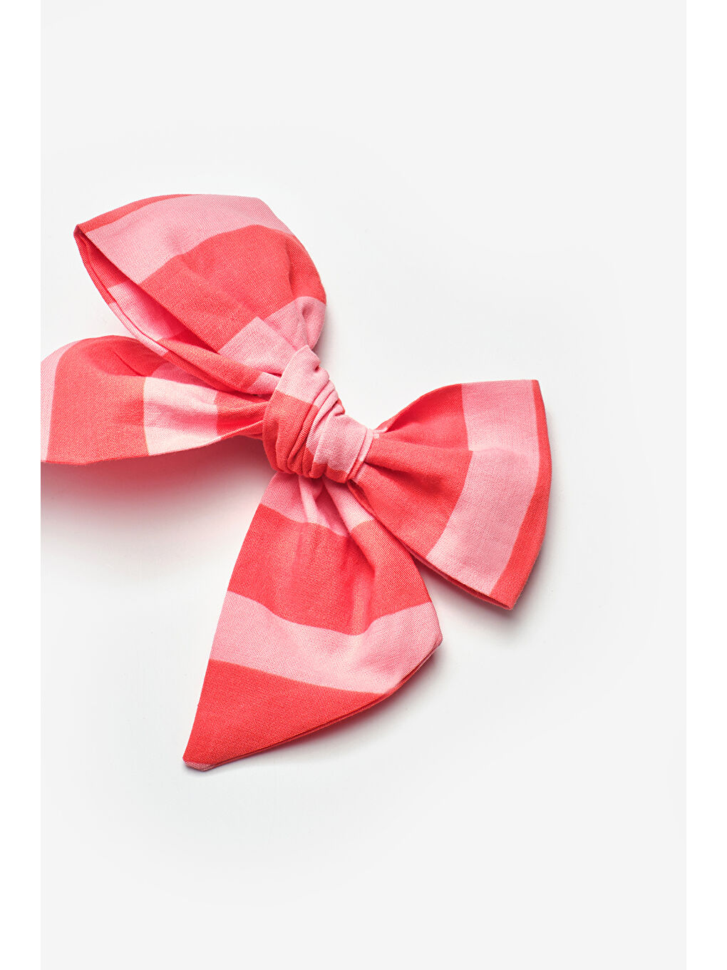 Kırmızı  Çizgi Desenli Kız Çocuk Klips Toka-1