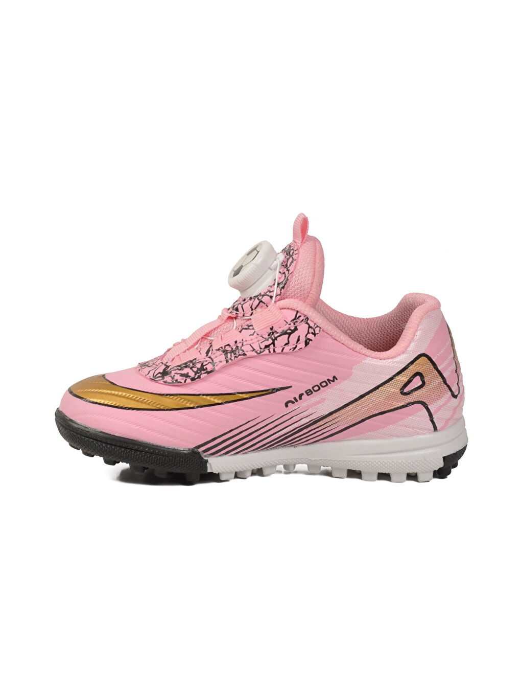 Pembe Siyah Misina Bağcıklı Çocuk Halı Saha Ayakkabı 620 P-3