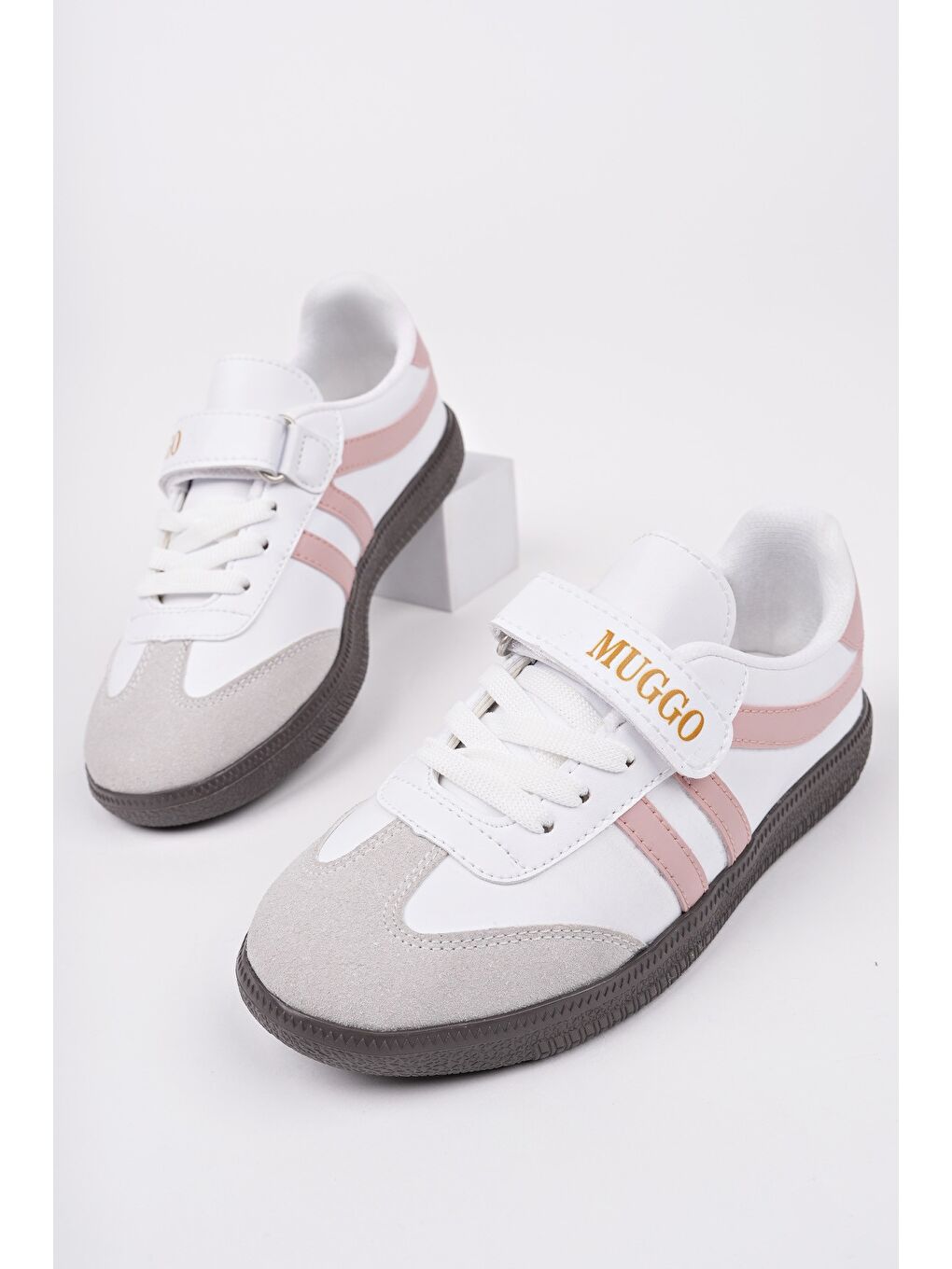 Pembe DUDLEY Günlük Ortopedik Bağcıklı Ve Cırtlı Çocuk Sneaker Spor Ayakkabı