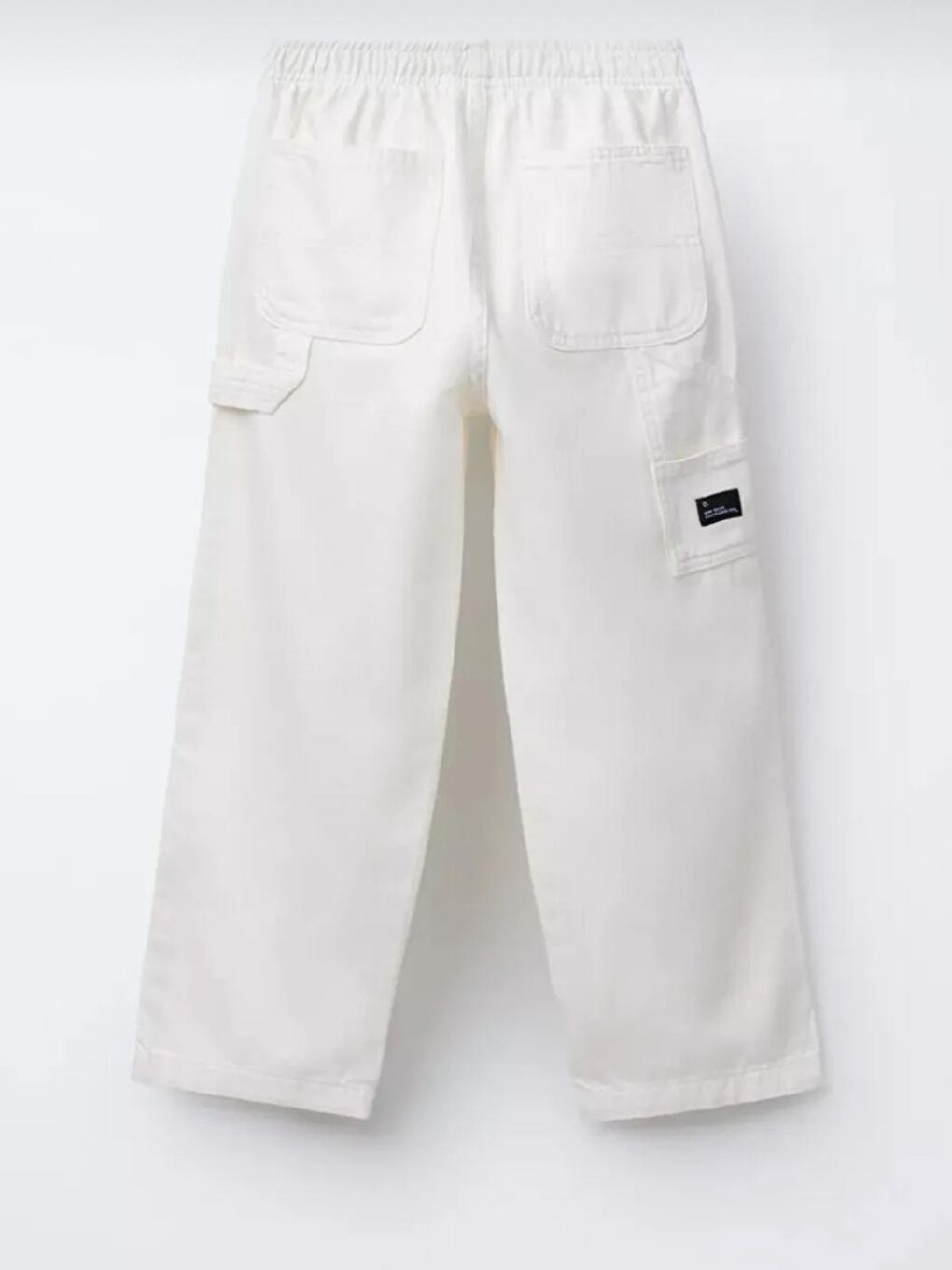 Erkek Çocuk Siyah Renk Baggy Carpenter Jeans Beyaz Renk-1