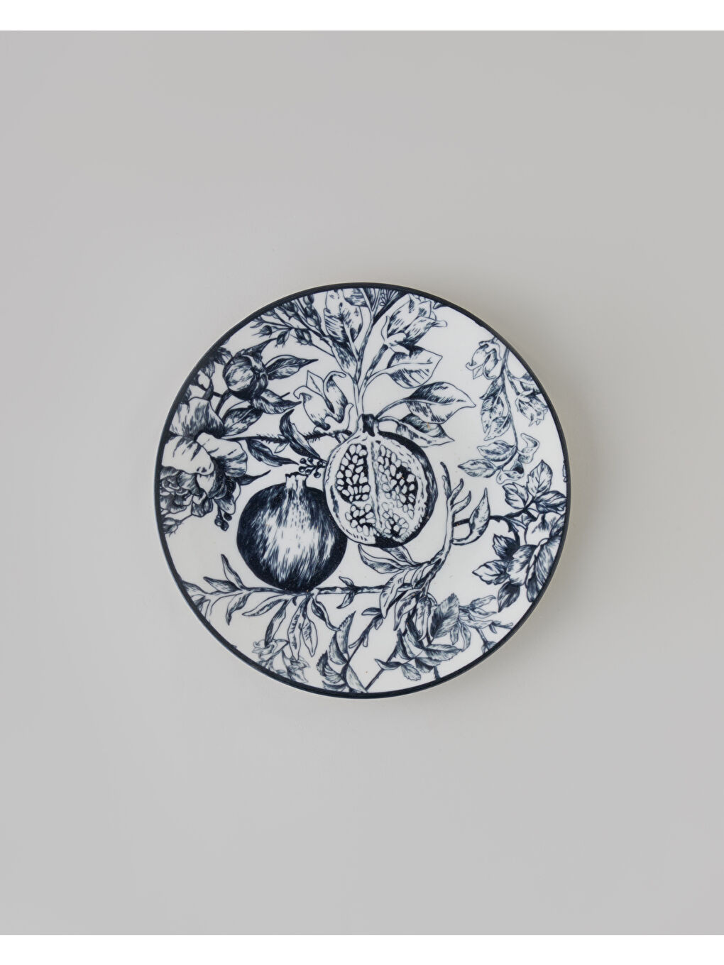 Pomara Porselen Kahvaltı ve Sunum Seti 18 Parça 6 Kişilik Lacivert-Beyaz-3