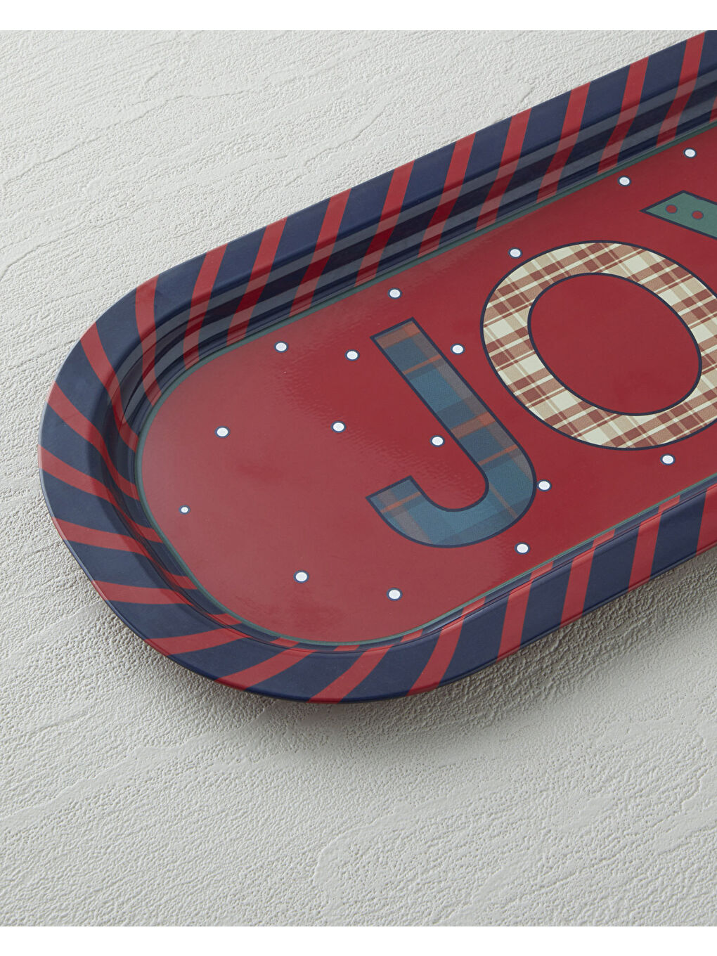 Jolly Metal Tepsi 16x35 cm Kırmızı - Lacivert-2