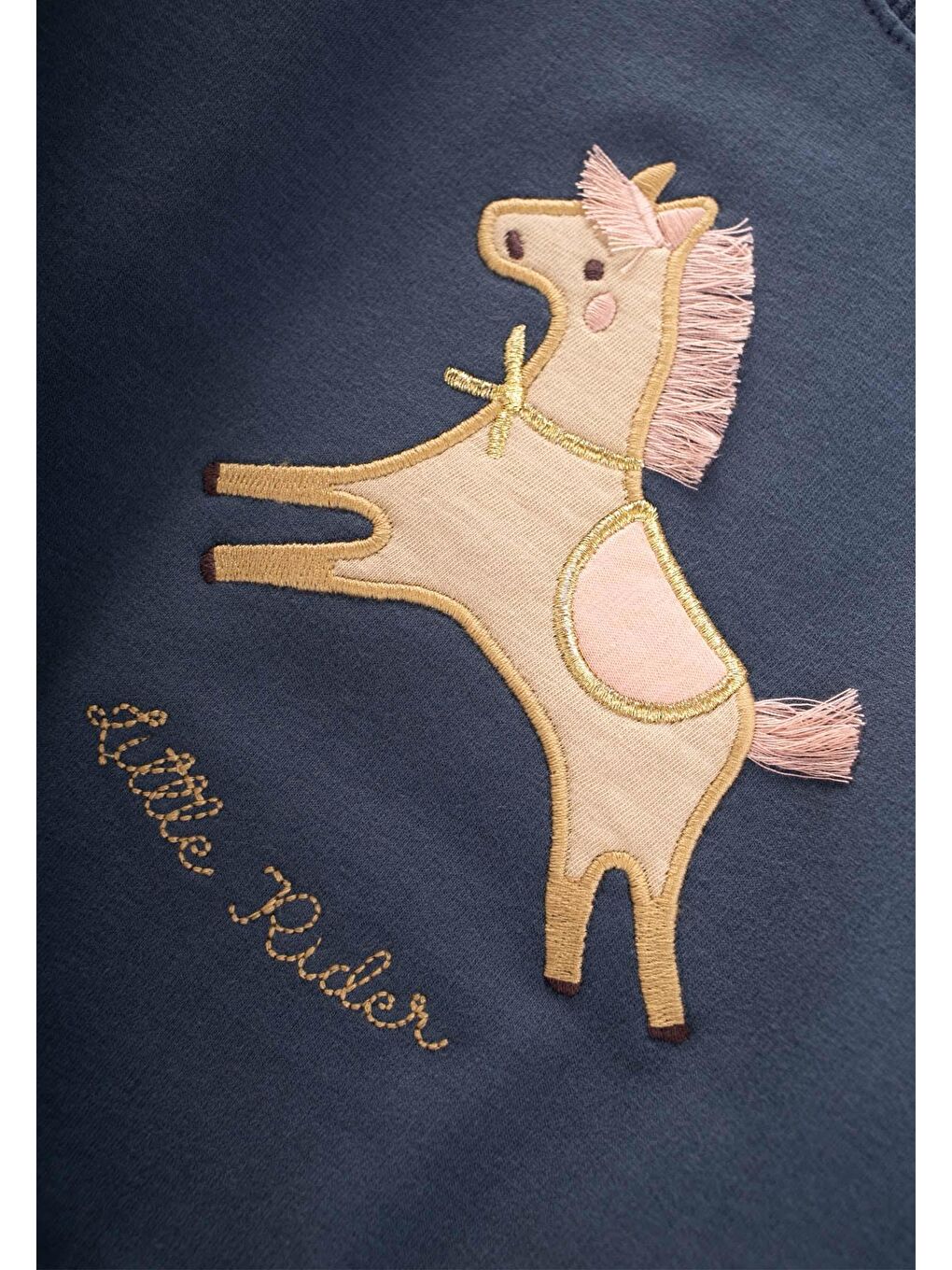 At Aplikeli Sweatshirt 1-6 Yaş Lacivert-2