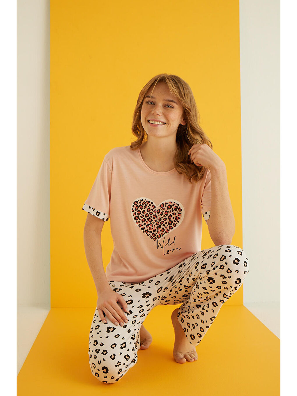 Pembe Viskon Pijama Takımı 7042-6