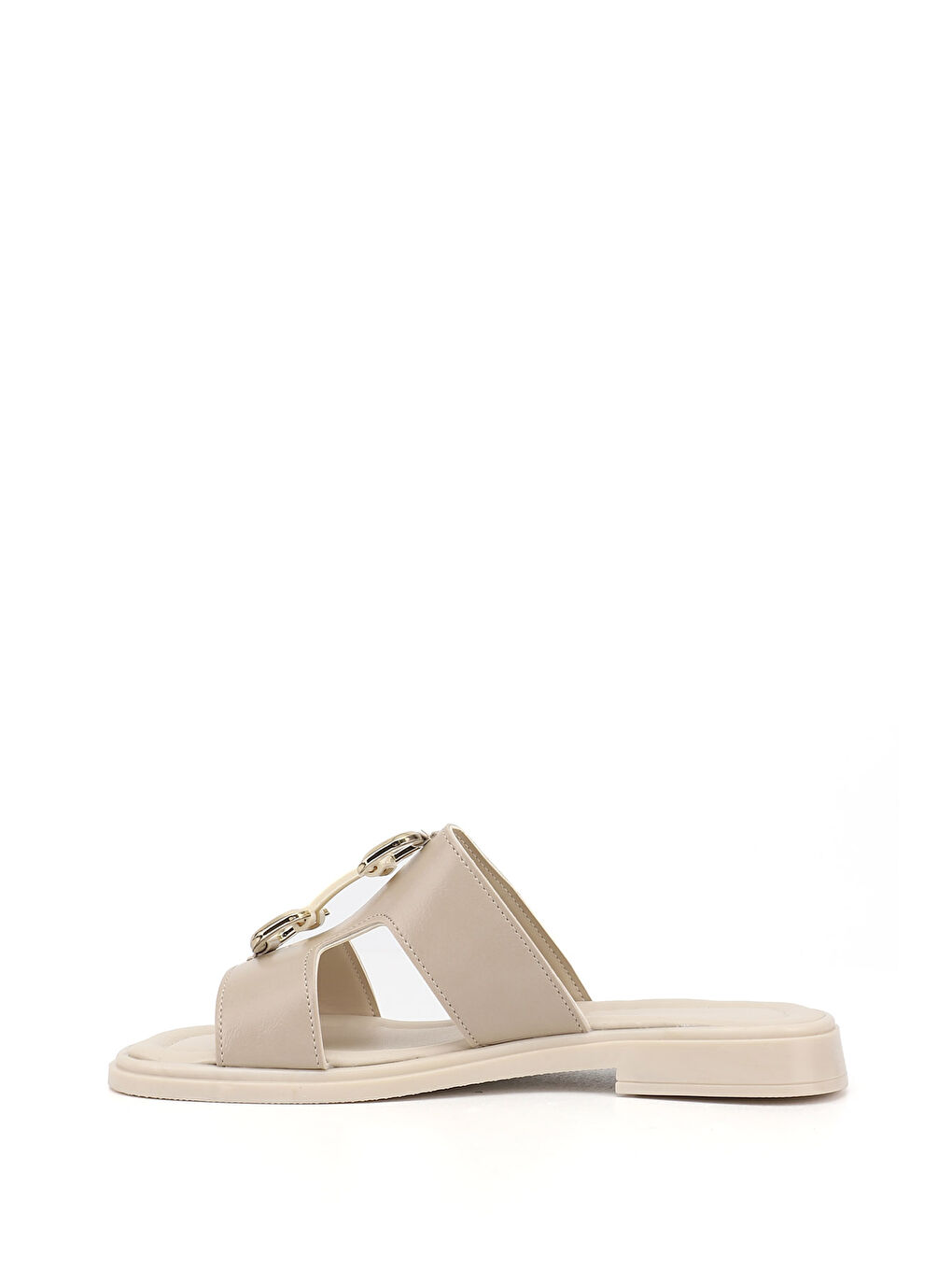 Bej Kadın YENİ BEJ Tokalı Günlük Terlik-3