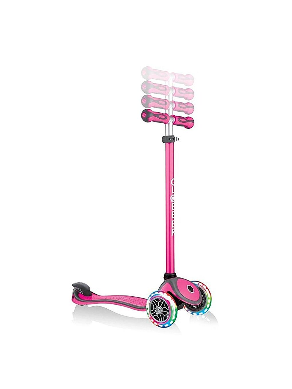 Globber Karışık Evo Go Up Comfort Işıklı Scooter - Pembe - 2