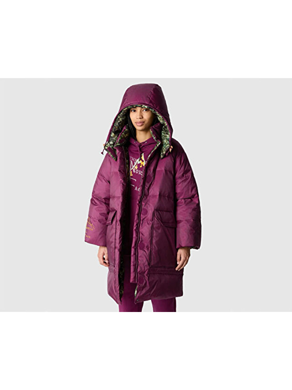 W 73 Parka Kadın Outdoor Montu Nf0a831xosn1 Pembe-1