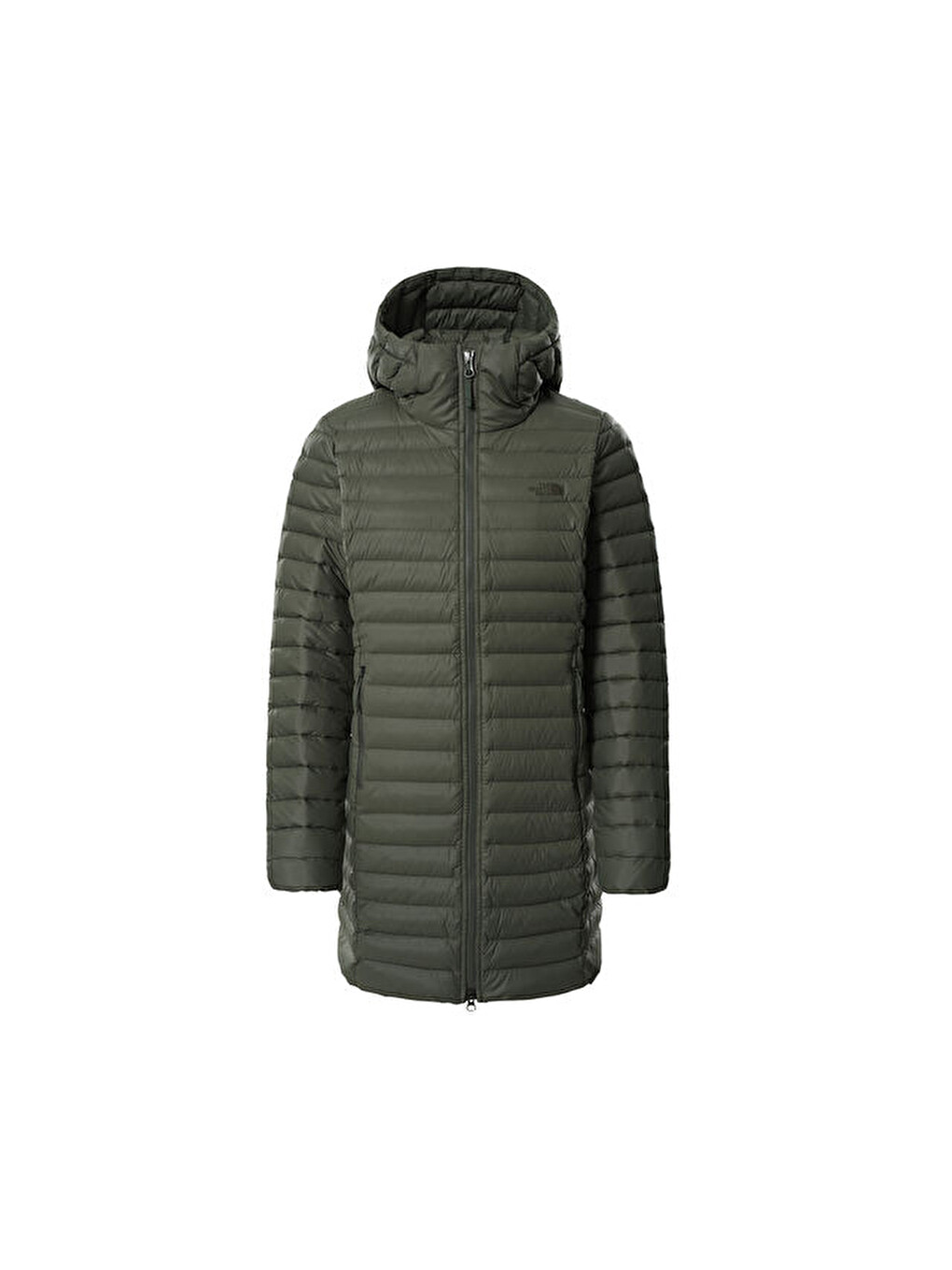 W Stretch Down Parka Kadın Outdoor Montu Nf0a4p6jnyc1 Koyu Yeşil