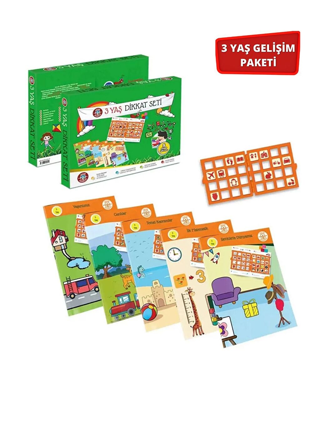 3 Yaş Akıllı Düğmeler Full Paket   3 Yaş Dikkat Etkinlik Seti   Kes Boya Yapıştır Tümü-3