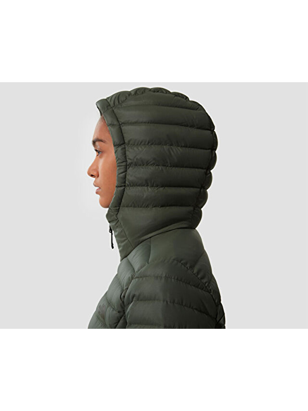 W Stretch Down Parka Kadın Outdoor Montu Nf0a4p6jnyc1 Koyu Yeşil-2