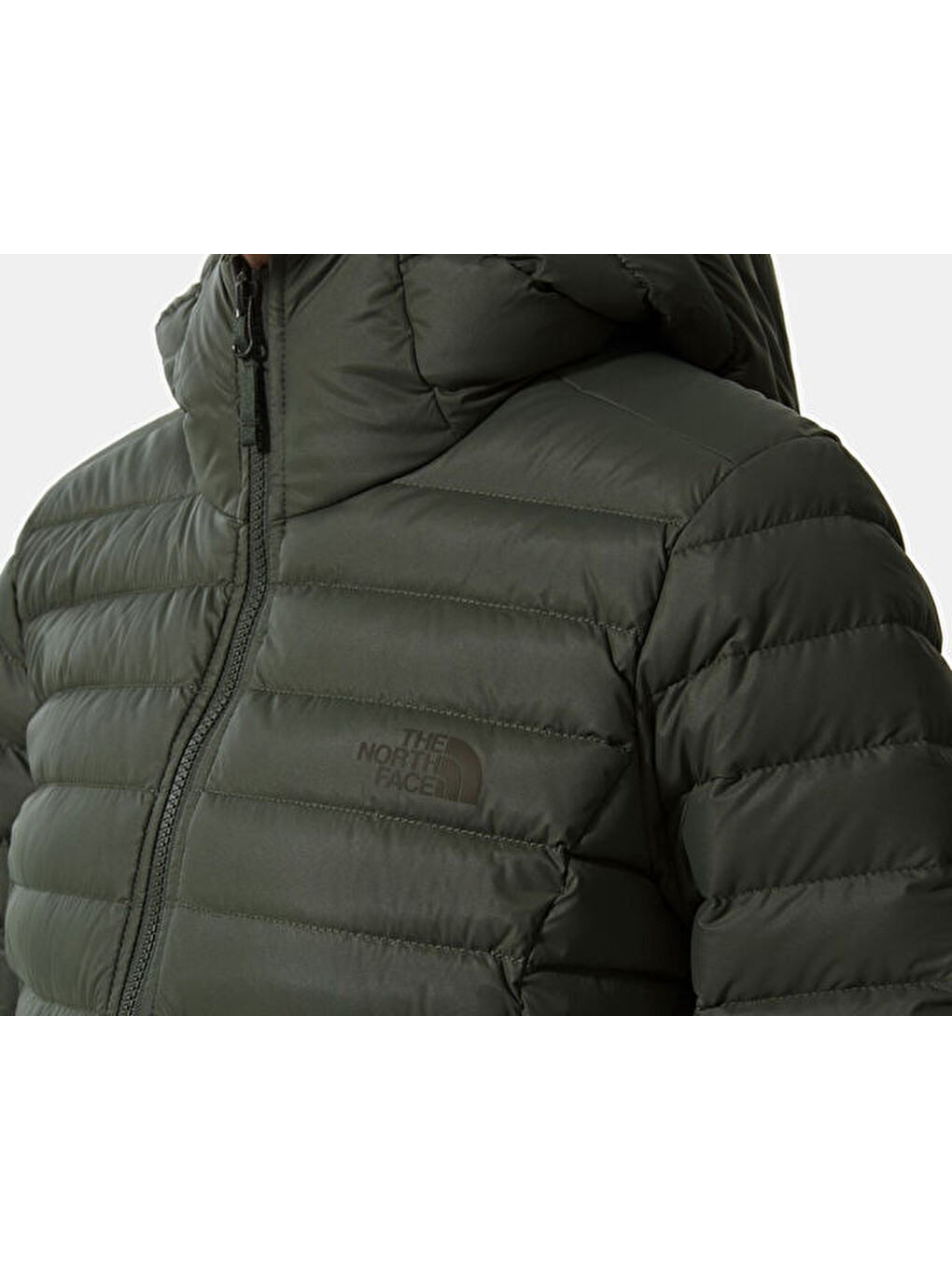 W Stretch Down Parka Kadın Outdoor Montu Nf0a4p6jnyc1 Koyu Yeşil-3