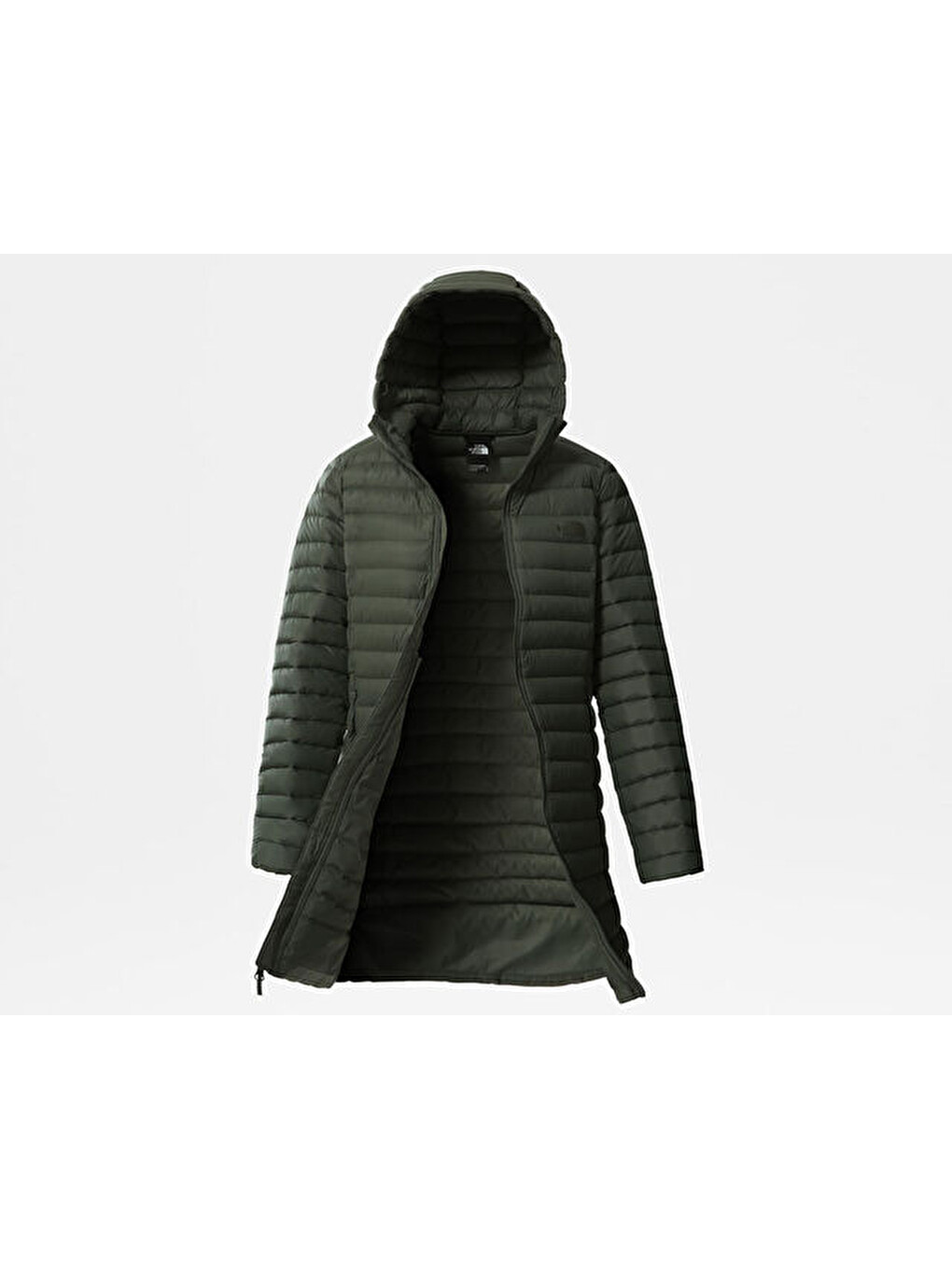 W Stretch Down Parka Kadın Outdoor Montu Nf0a4p6jnyc1 Koyu Yeşil-6