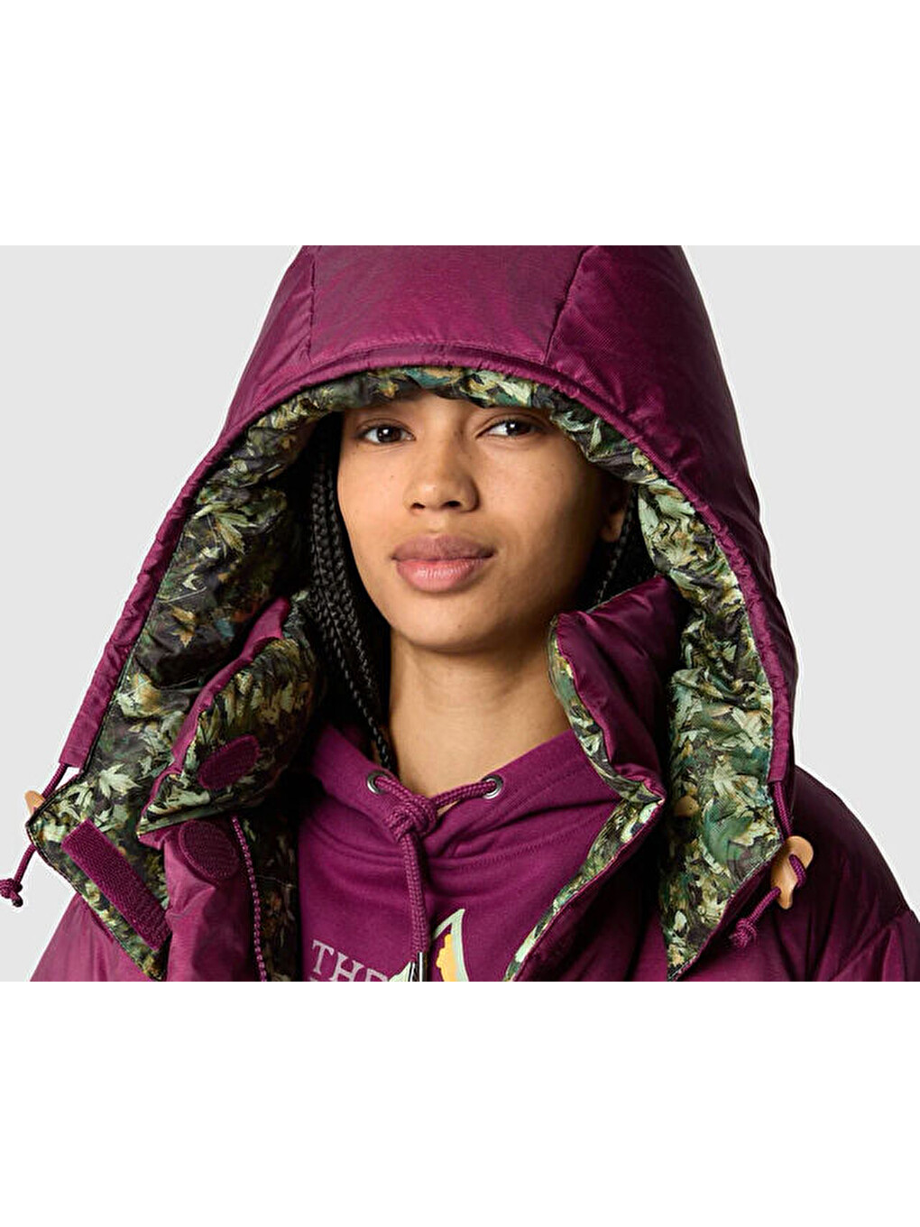 W 73 Parka Kadın Outdoor Montu Nf0a831xosn1 Pembe-3