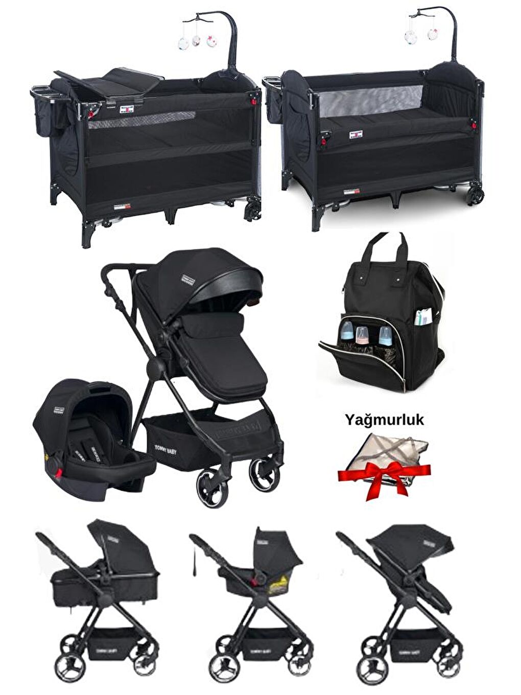 Yenidoğan Seti Bebek Arabası Travel Sistem Oyun Parkı Çanta